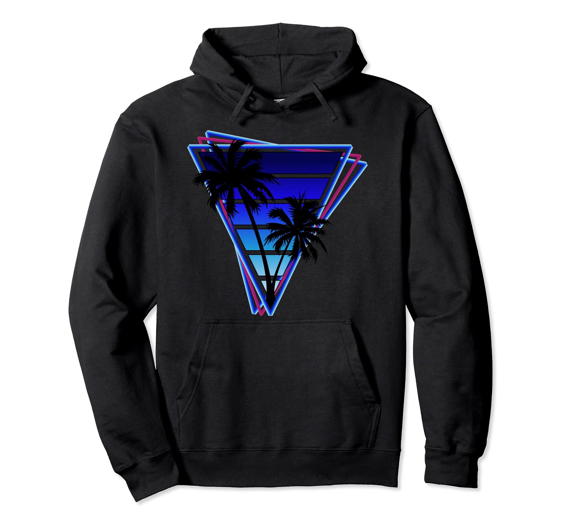 Synthwave Triangle Hoodie - Streetwear Style for Adults - T-Shirt, Sweatshirt, Hoodie