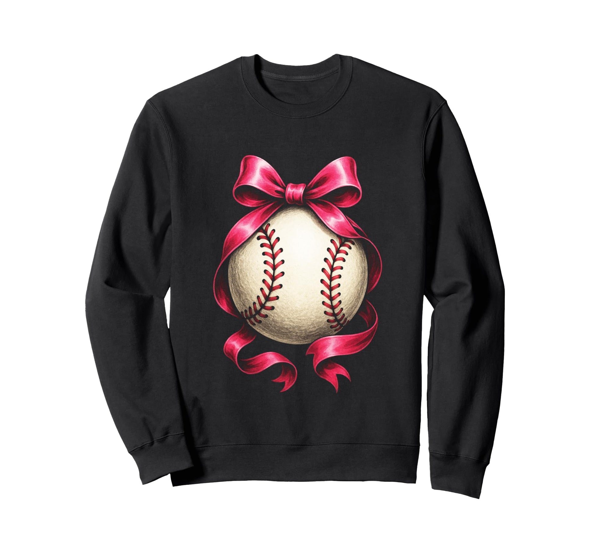 Baseball Mama Sport Bow Fun Sweatshirt - Minimalist Print for Adults - T-Shirt, Sweatshirt, Hoodie