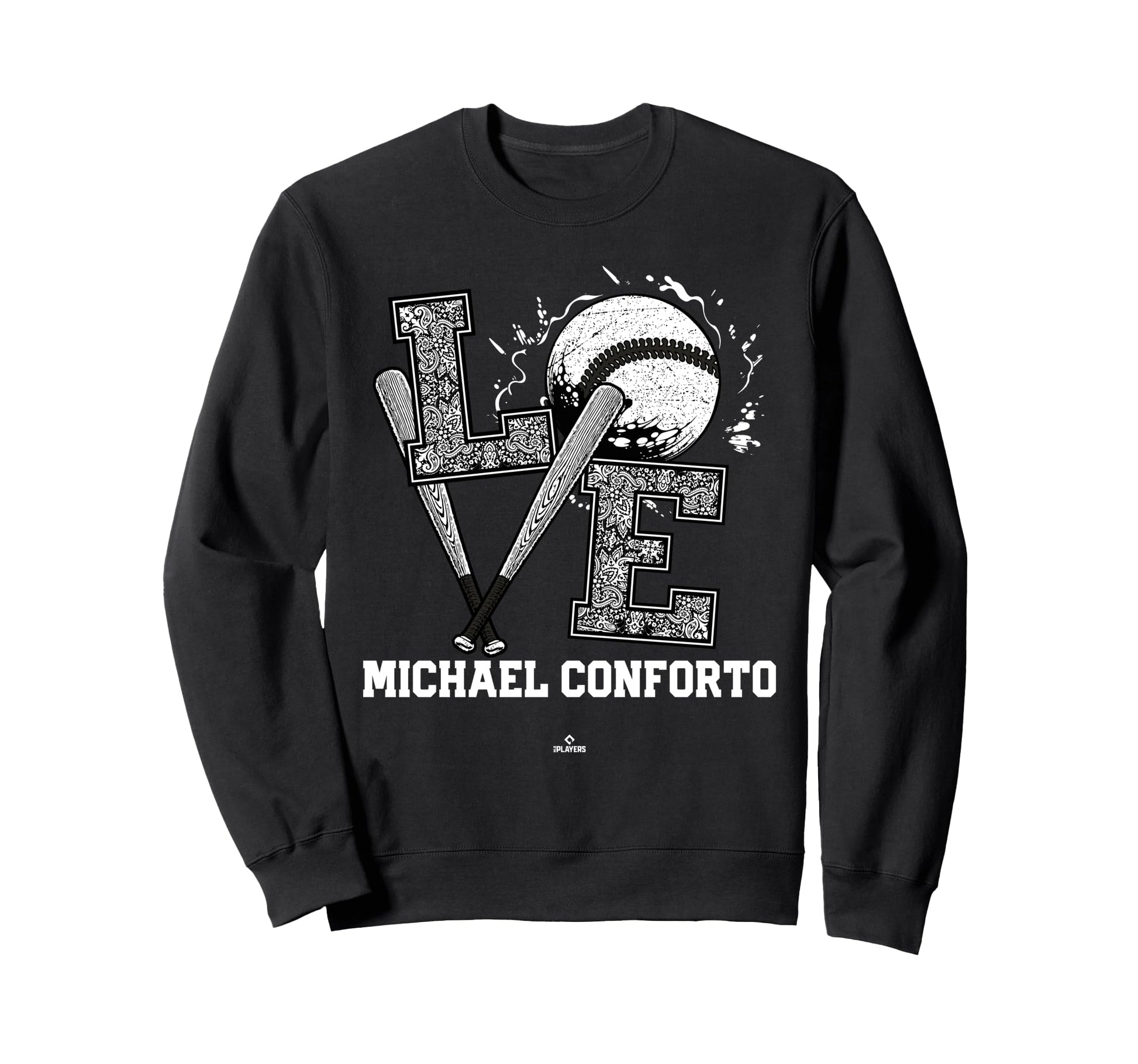 Distressed Baseball Love Michael Sweatshirt - Unique Graphic Unisex - T-Shirt, Sweatshirt, Hoodie
