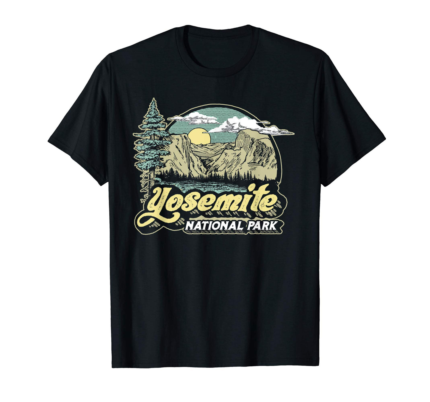 Yosemite National Park Eighties 80S T-Shirt - Custom Art Print for Adults - T-Shirt, Sweatshirt, Hoodie