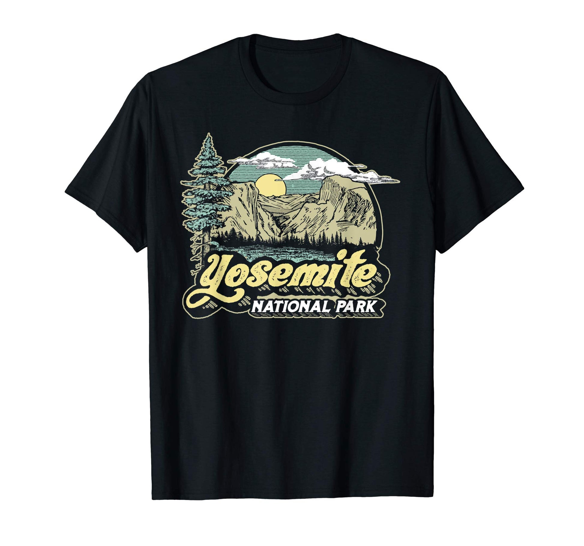 Yosemite National Park Eighties 80S T-Shirt - Custom Art Print for Adults - T-Shirt, Sweatshirt, Hoodie