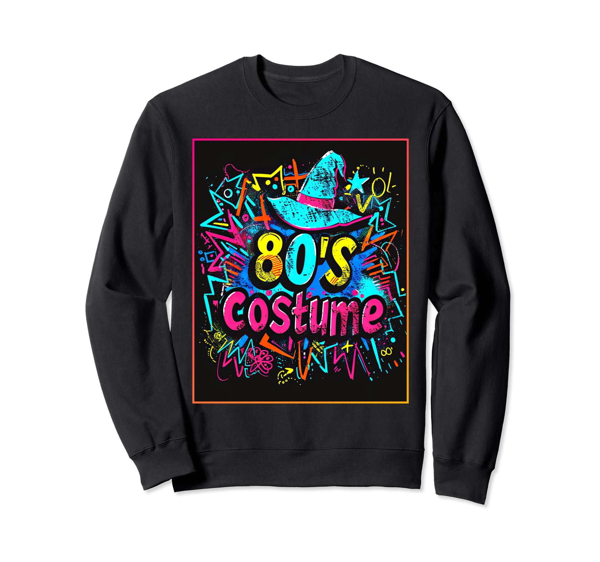 80S Costume Low Budget Party Synthwave Sweatshirt - Minimalist Print Unisex - T-Shirt, Sweatshirt, Hoodie