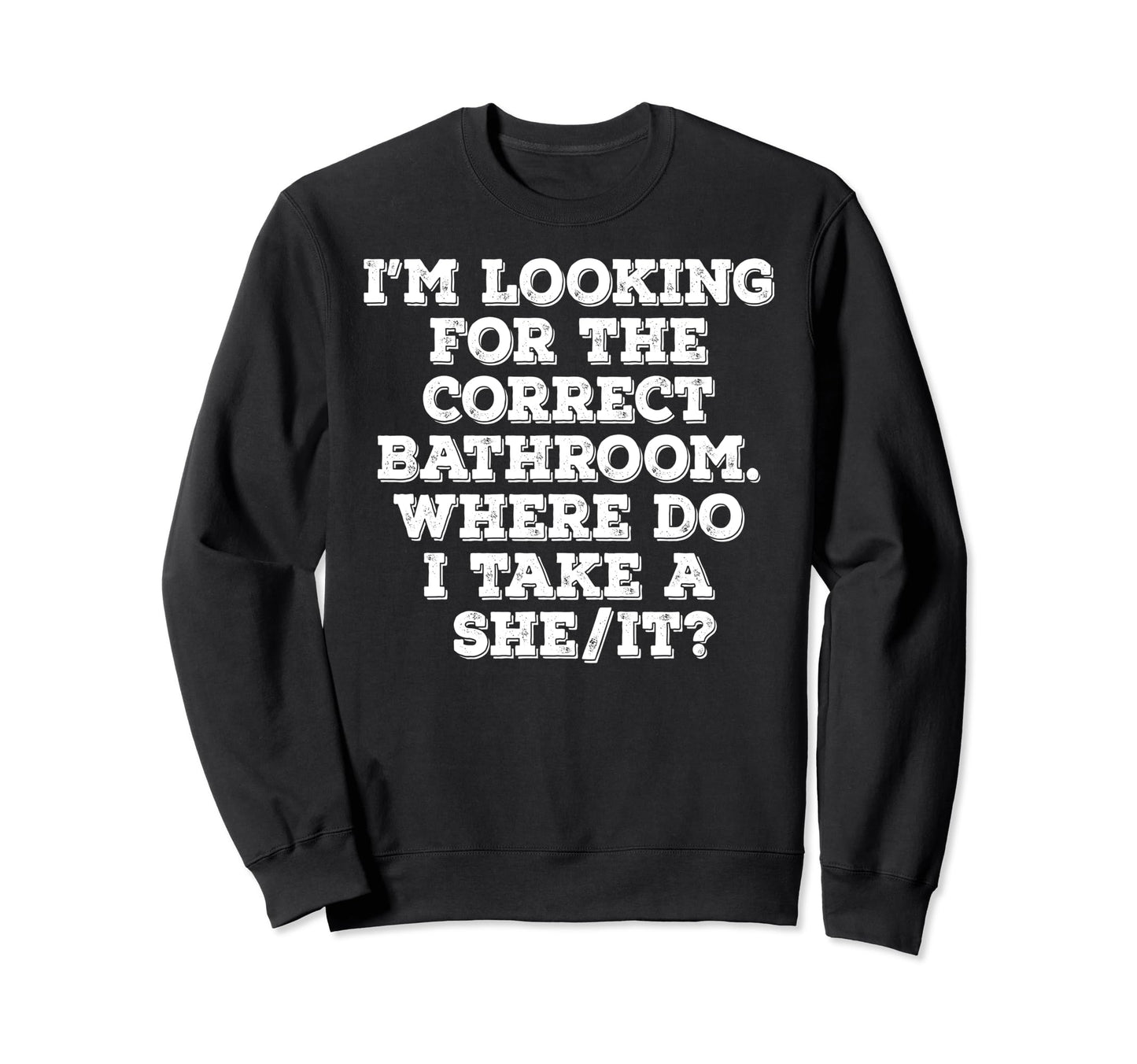 Im Looking Correct Bathroom Where Sweatshirt - Aesthetic Graphic Men Women - T-Shirt, Sweatshirt, Hoodie