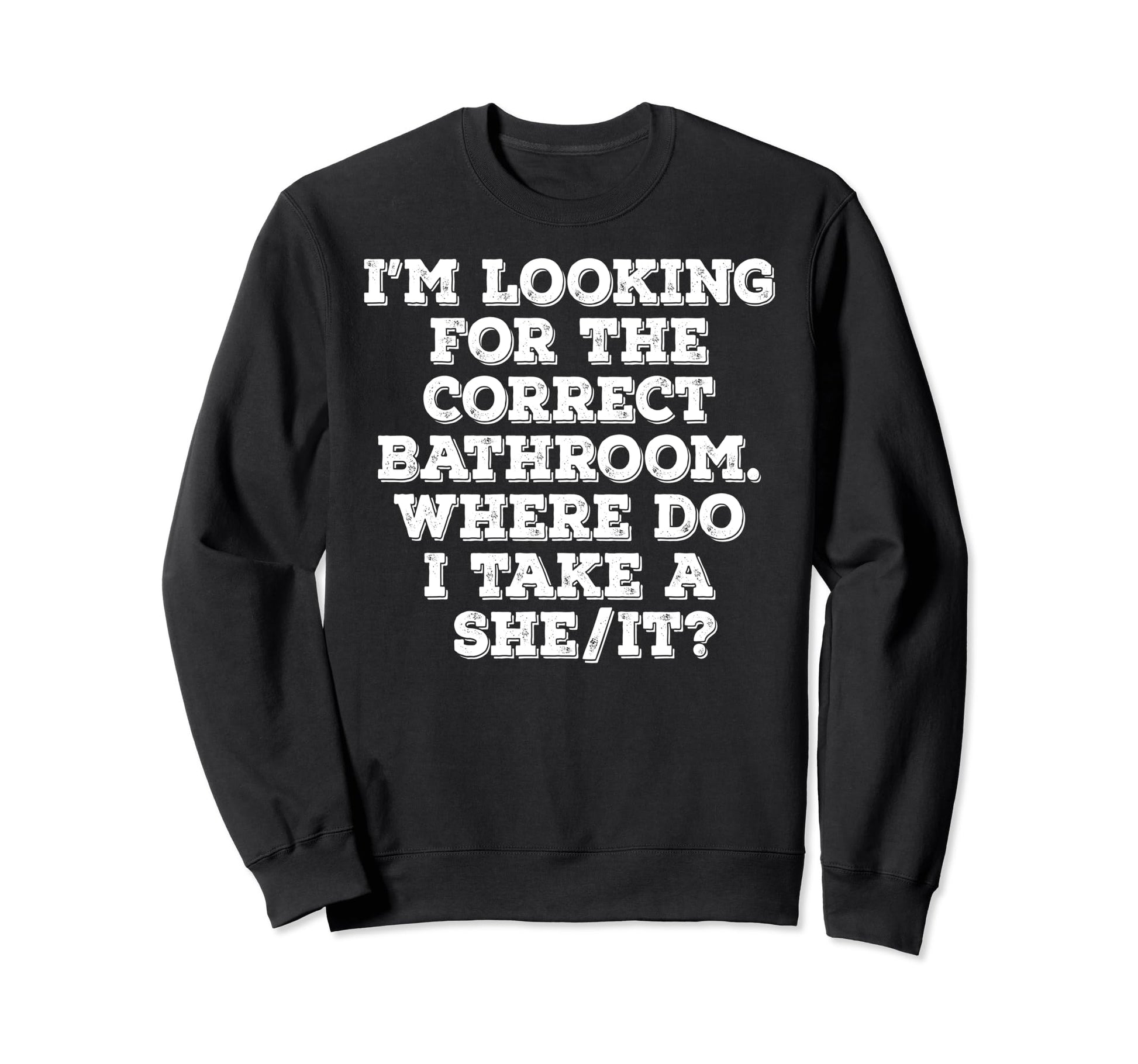 Im Looking Correct Bathroom Where Sweatshirt - Aesthetic Graphic Men Women - T-Shirt, Sweatshirt, Hoodie