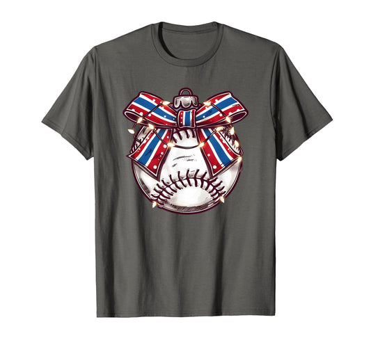 Baseball Coquette Bow Baseball Players T-Shirt - Graphic Print Men Women - T-Shirt, Sweatshirt, Hoodie