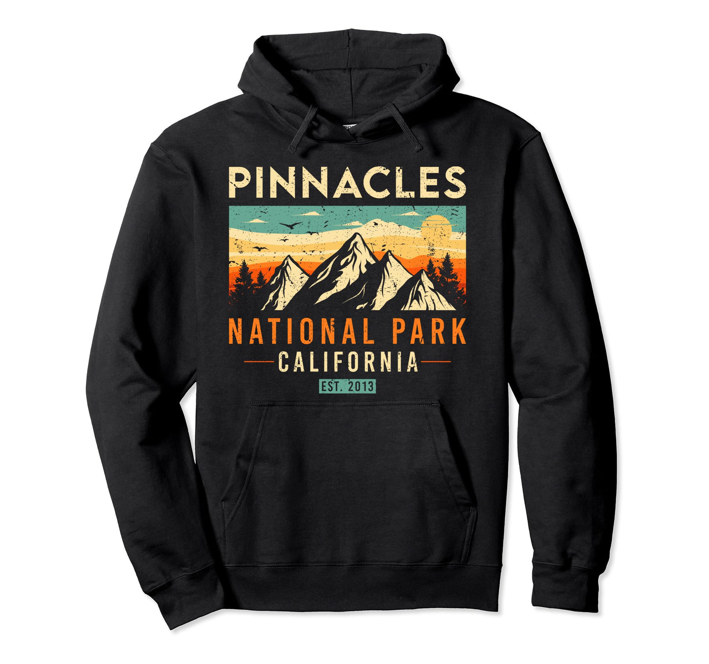 Pinnacles Est 2013 California Hoodie - Minimalist Print for Adults - T-Shirt, Sweatshirt, Hoodie