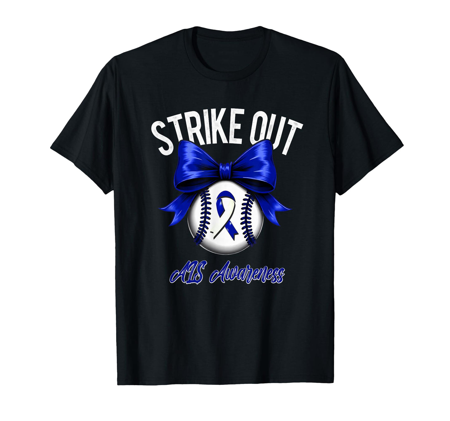 Strike Out Baseball Als Awareness T-Shirt - Fun Novelty Design for Adults - T-Shirt, Sweatshirt, Hoodie