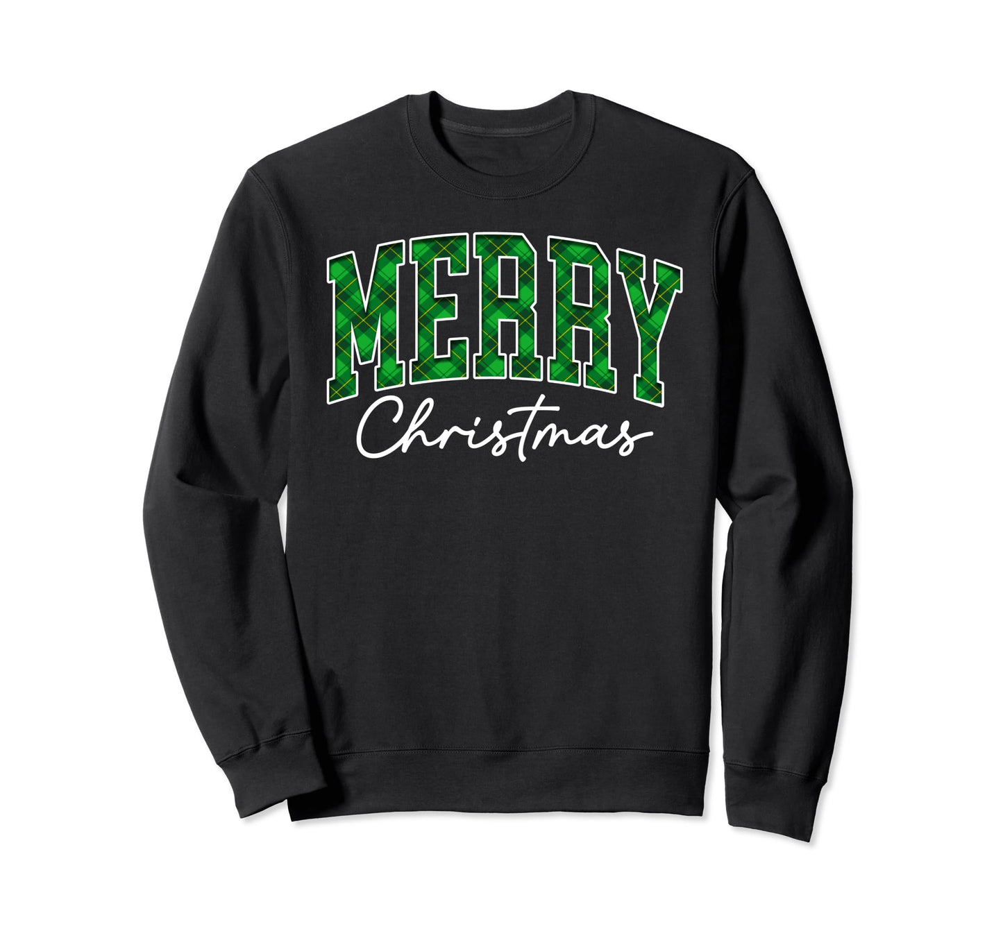 Merry Buffalo Green Plaid Varsity Sweatshirt - Streetwear Style for Adults - T-Shirt, Sweatshirt, Hoodie