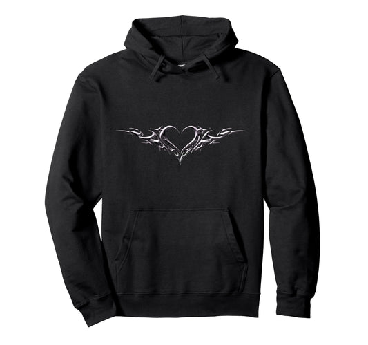 Alt Aesthetic Heart Tribal Heart Hoodie - Aesthetic Graphic for Adults - T-Shirt, Sweatshirt, Hoodie