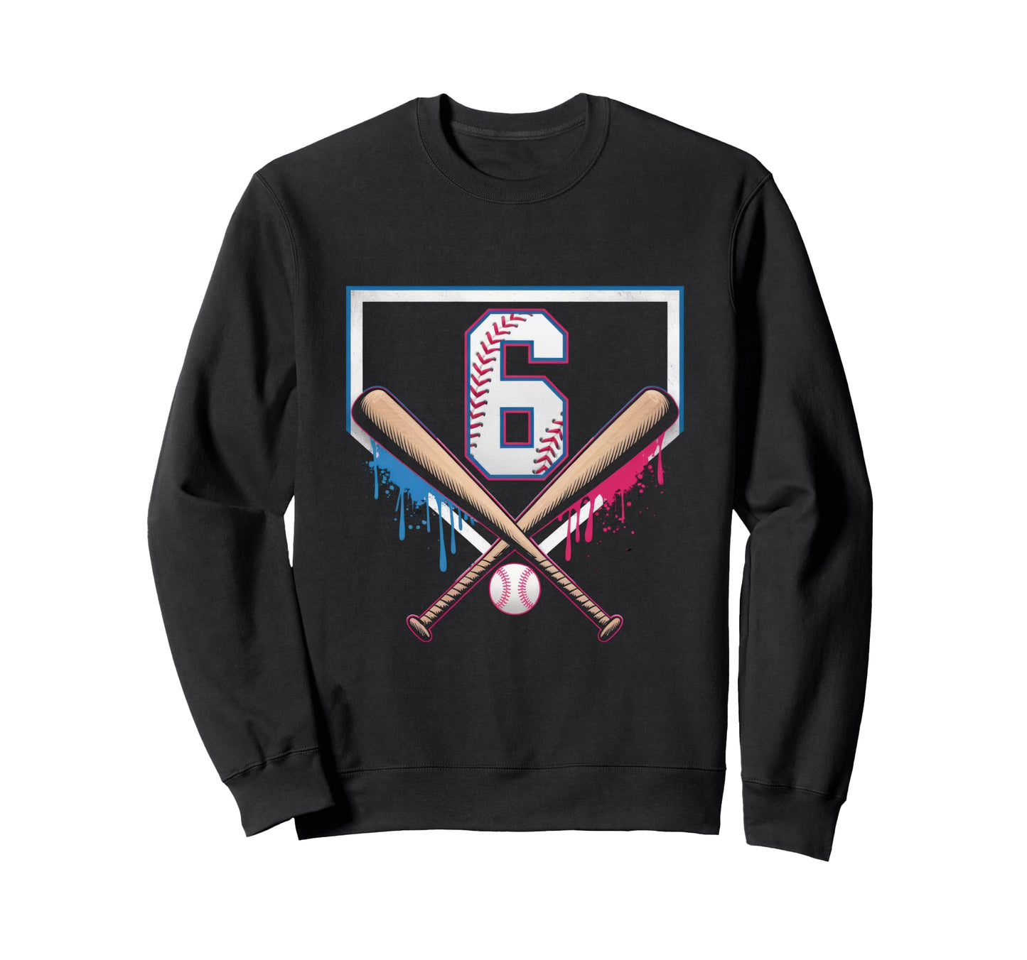 Sprinkle 6Th Birthday Baseball Home Ice Sweatshirt - Unique Graphic Unisex - T-Shirt, Sweatshirt, Hoodie