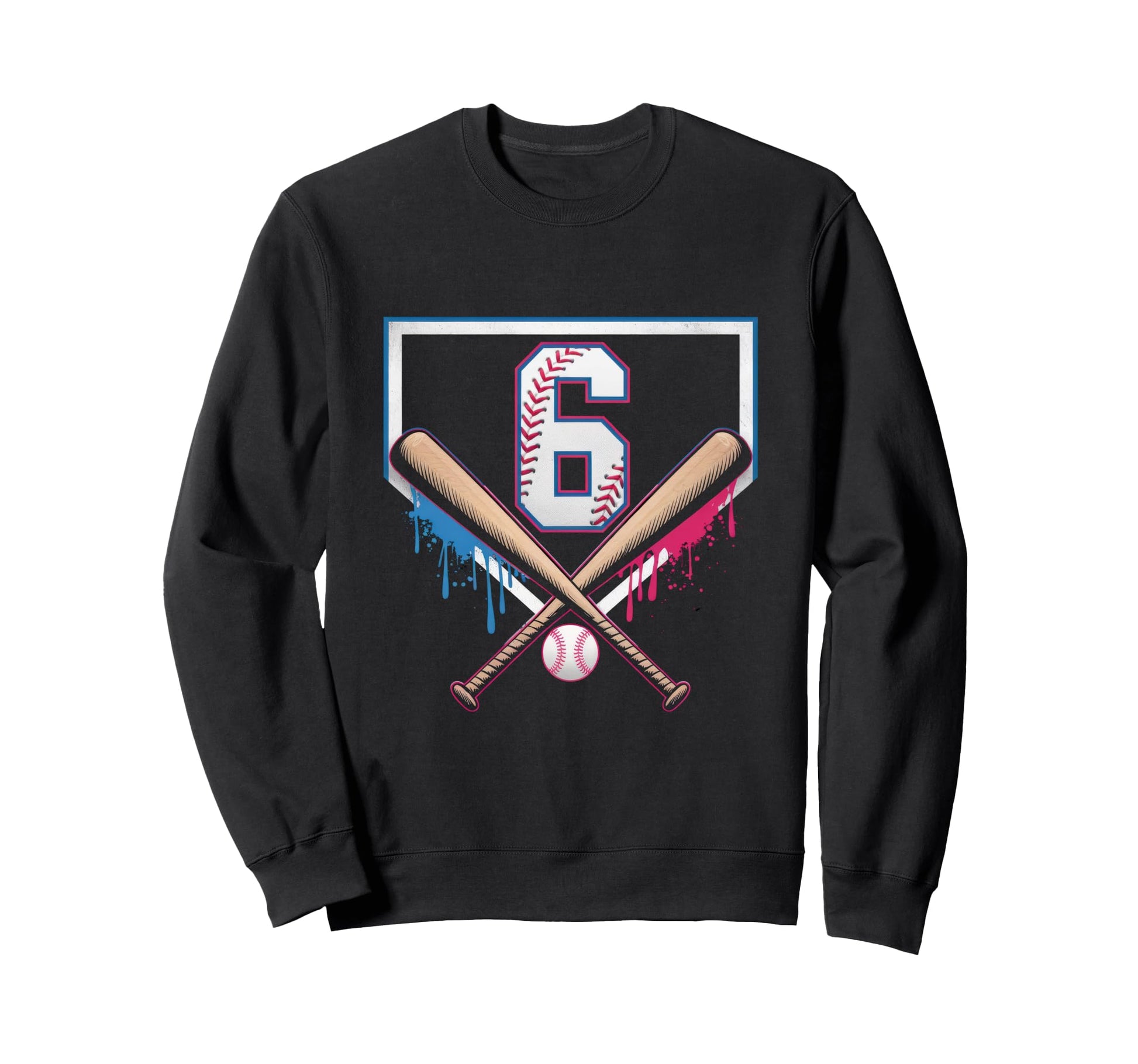 Sprinkle 6Th Birthday Baseball Home Ice Sweatshirt - Unique Graphic Unisex - T-Shirt, Sweatshirt, Hoodie