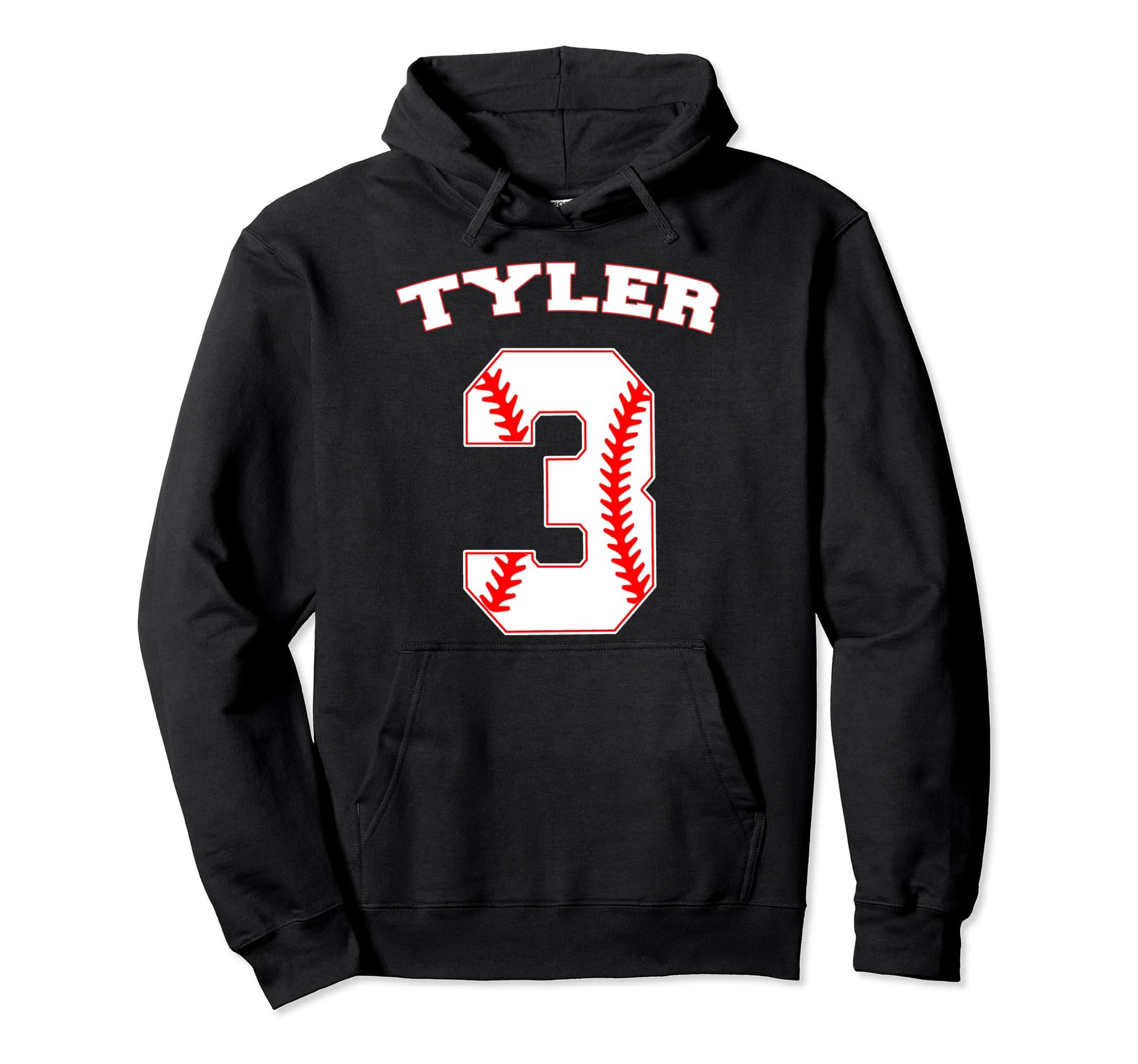 Tyler Baseball Name Three Years 3Rd Hoodie - Novelty Apparel for Adults - T-Shirt, Sweatshirt, Hoodie