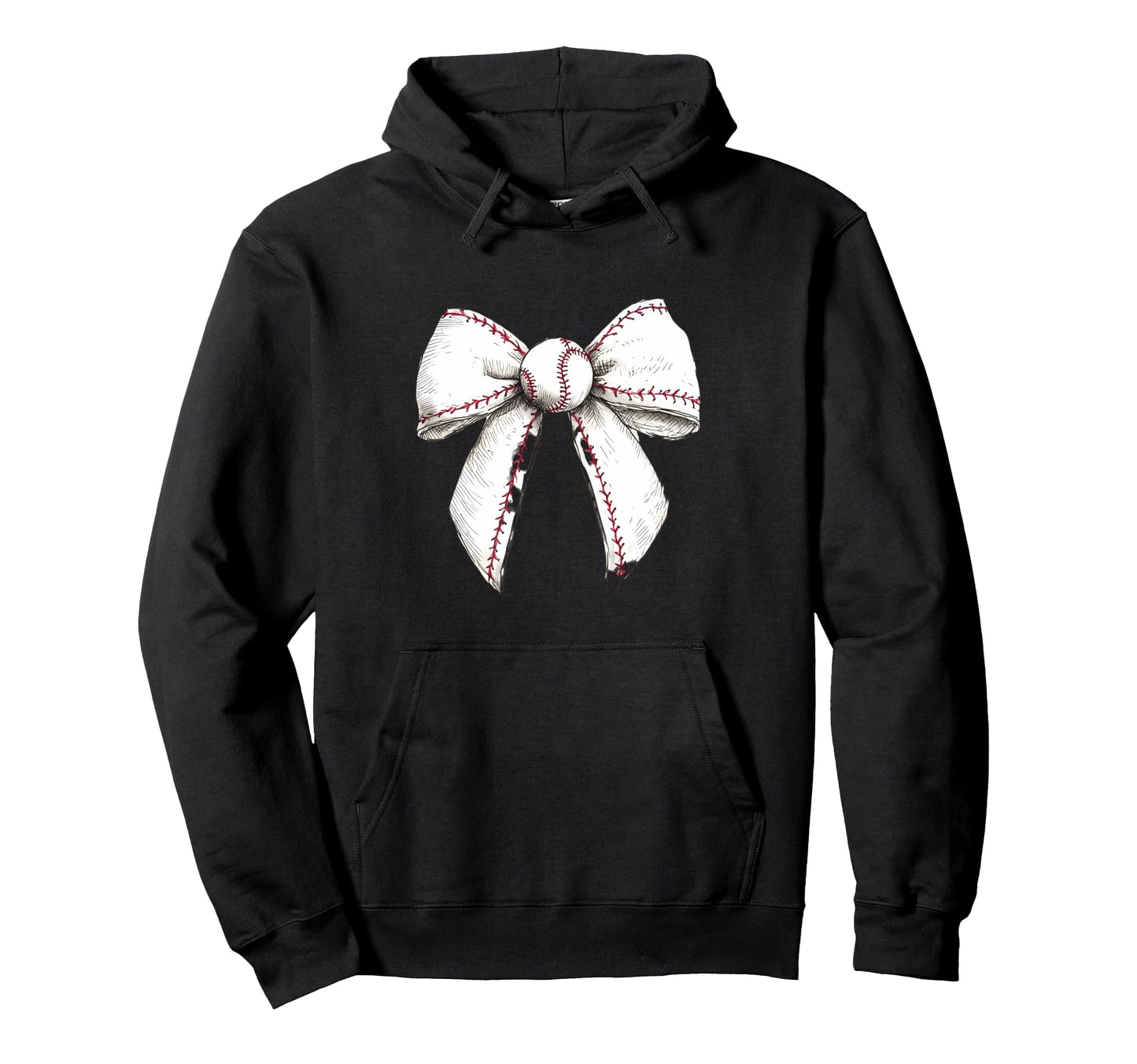 Baseball Coquette Bow Baseball Player Hoodie - Trendy Graphic Men Women - T-Shirt, Sweatshirt, Hoodie