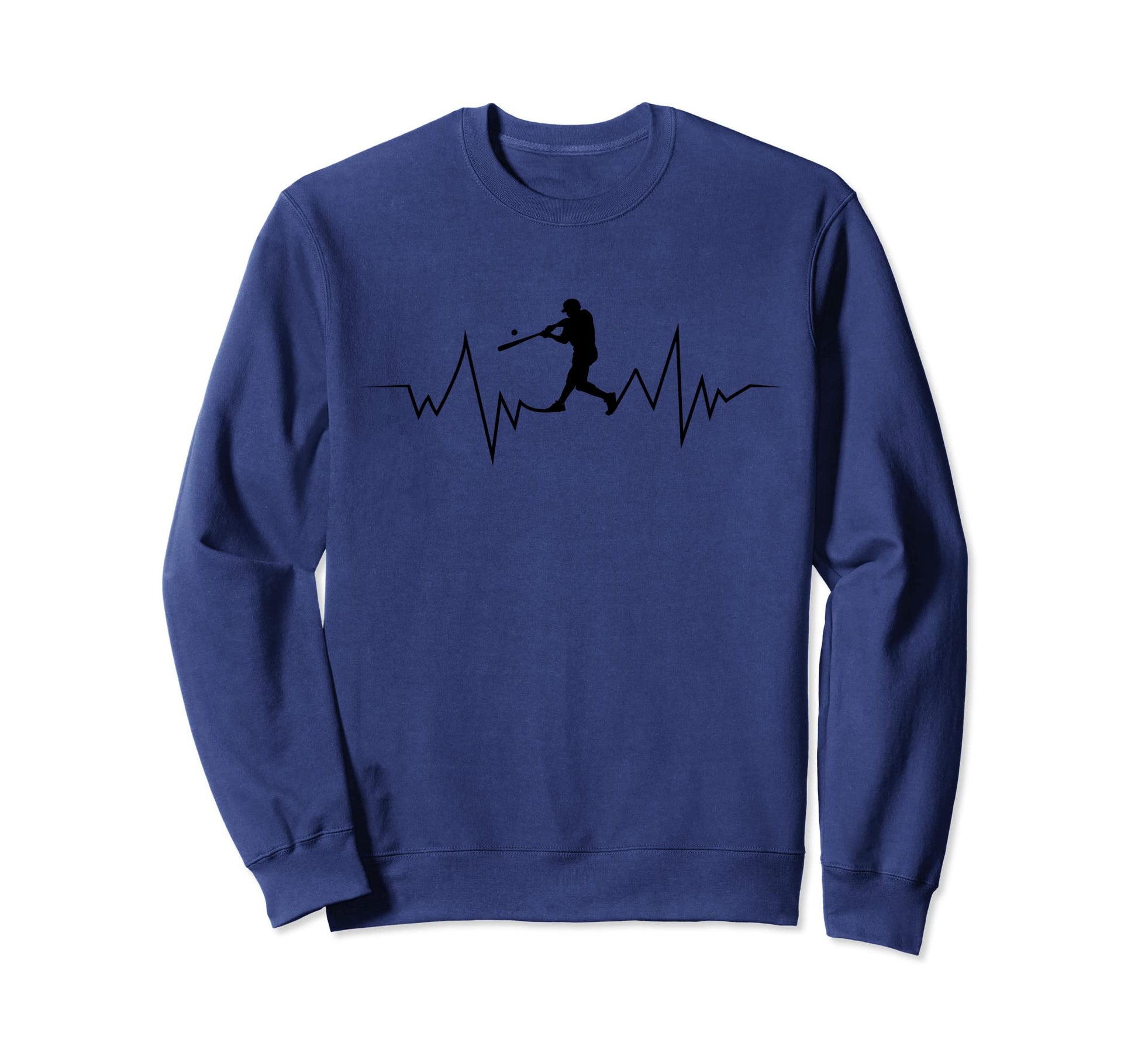 Baseball Heartbeat Sport Fans Sweatshirt - Unique Graphic for Adults - T-Shirt, Sweatshirt, Hoodie