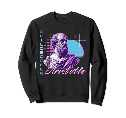 Aristotle Vaporwave Aesthetic 80S Sweatshirt - Graphic Print for Adults - T-Shirt, Sweatshirt, Hoodie