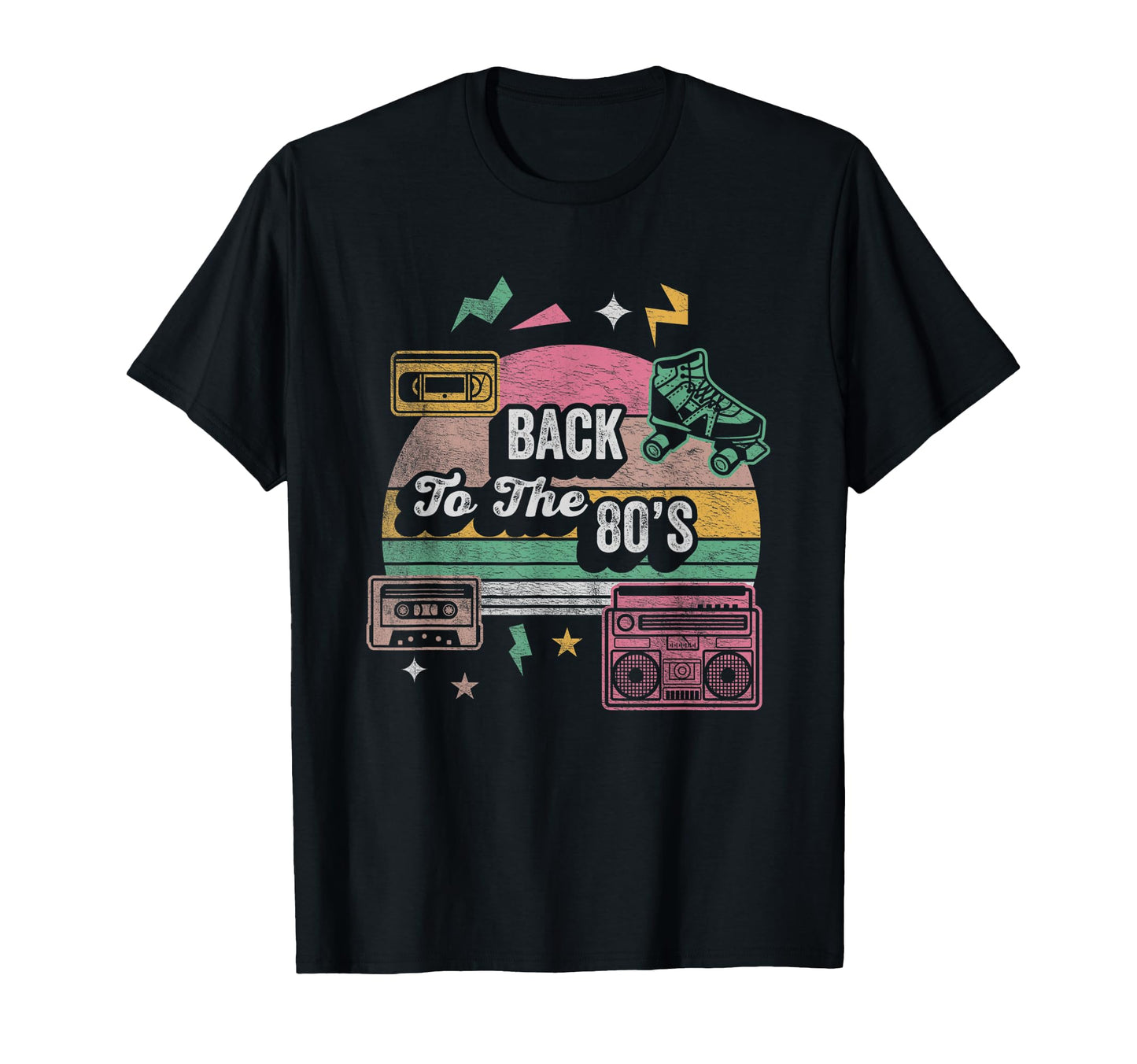 Back To 80S Cassette Roller Skates T-Shirt - Fun Novelty Design Men Women - T-Shirt, Sweatshirt, Hoodie