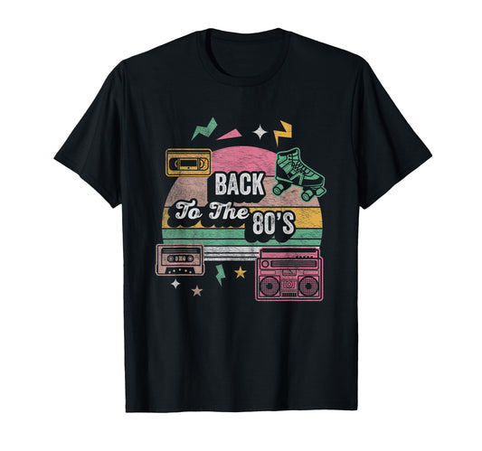 Back To 80S Cassette Roller Skates T-Shirt - Fun Novelty Design Men Women - T-Shirt, Sweatshirt, Hoodie