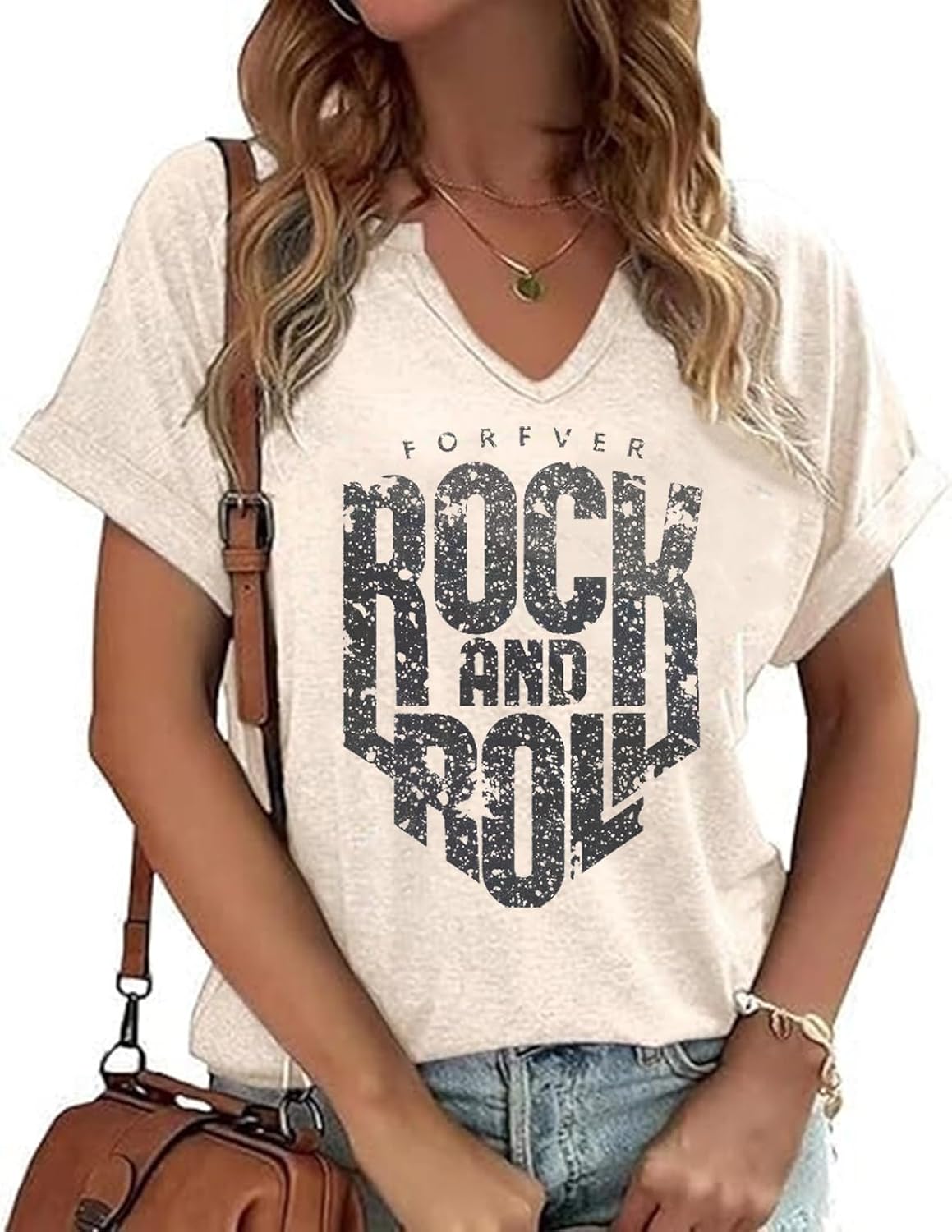 Women Vintage Rock Casual Loose Fit Short Sleeve - Adult & Kids T-Shirts, Sweatshirts & Hoodies apparel design preview 1