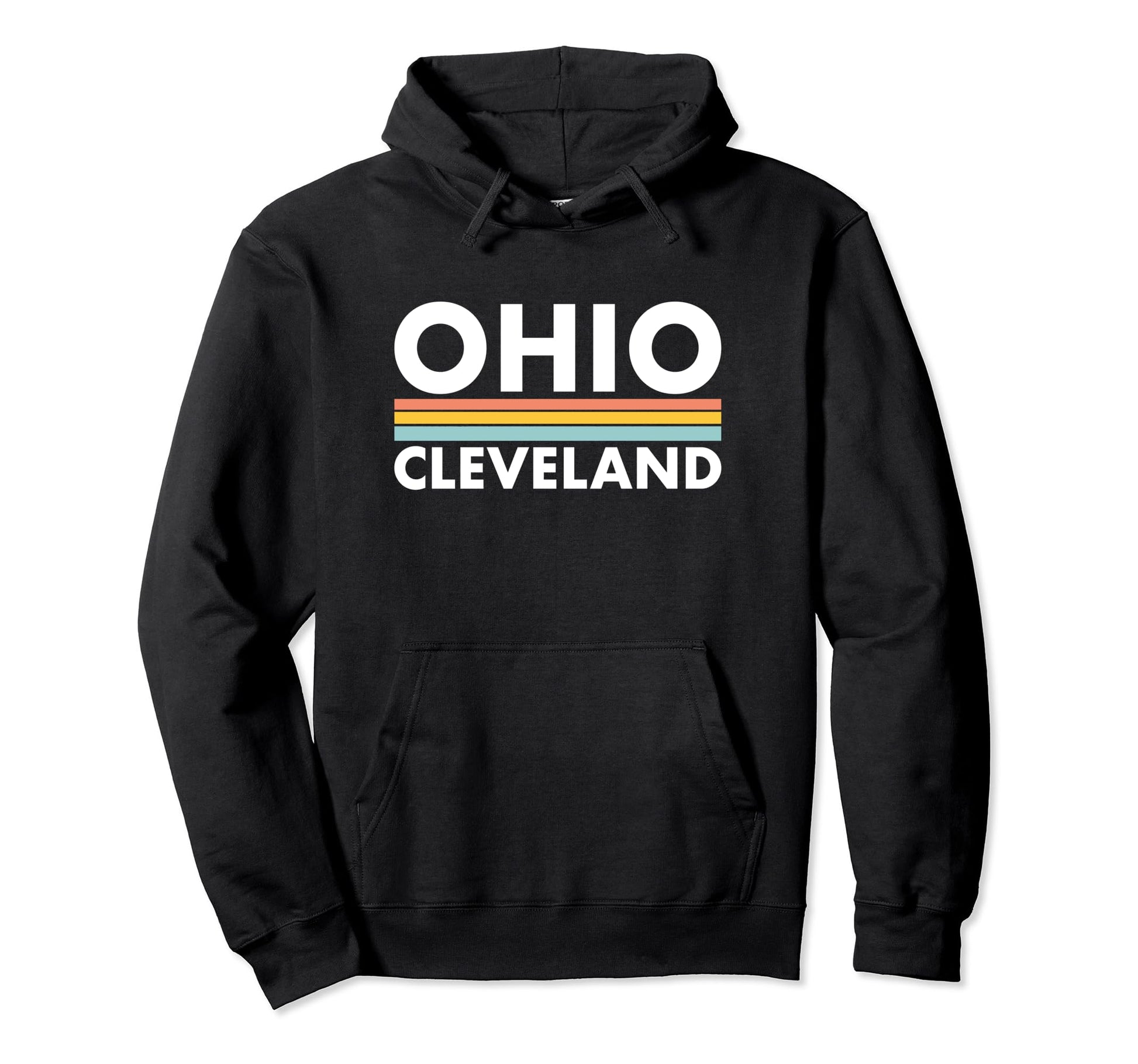 Ohio Cleveland Stripes Hoodie - Minimalist Print Men Women - T-Shirt, Sweatshirt, Hoodie