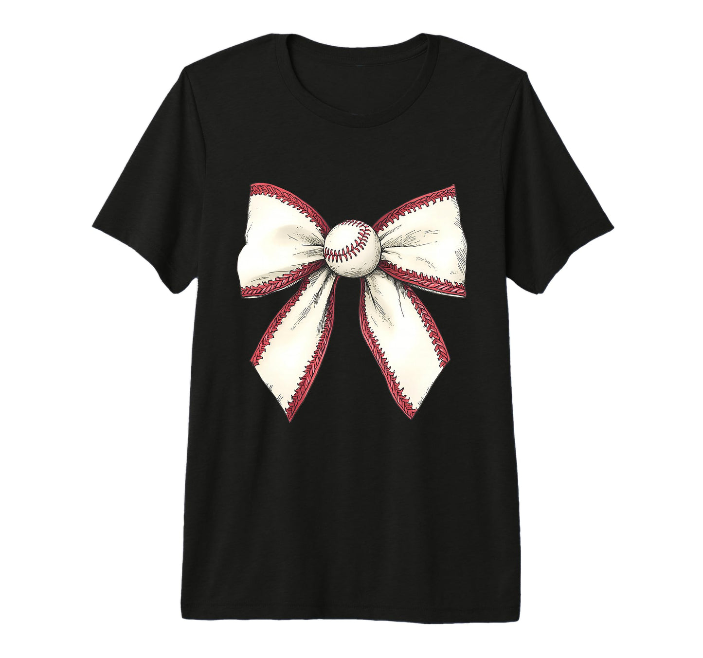 Baseball Coquette Bow Baseball Game Tri T-Shirt - Graphic Print Men Women - T-Shirt, Sweatshirt, Hoodie