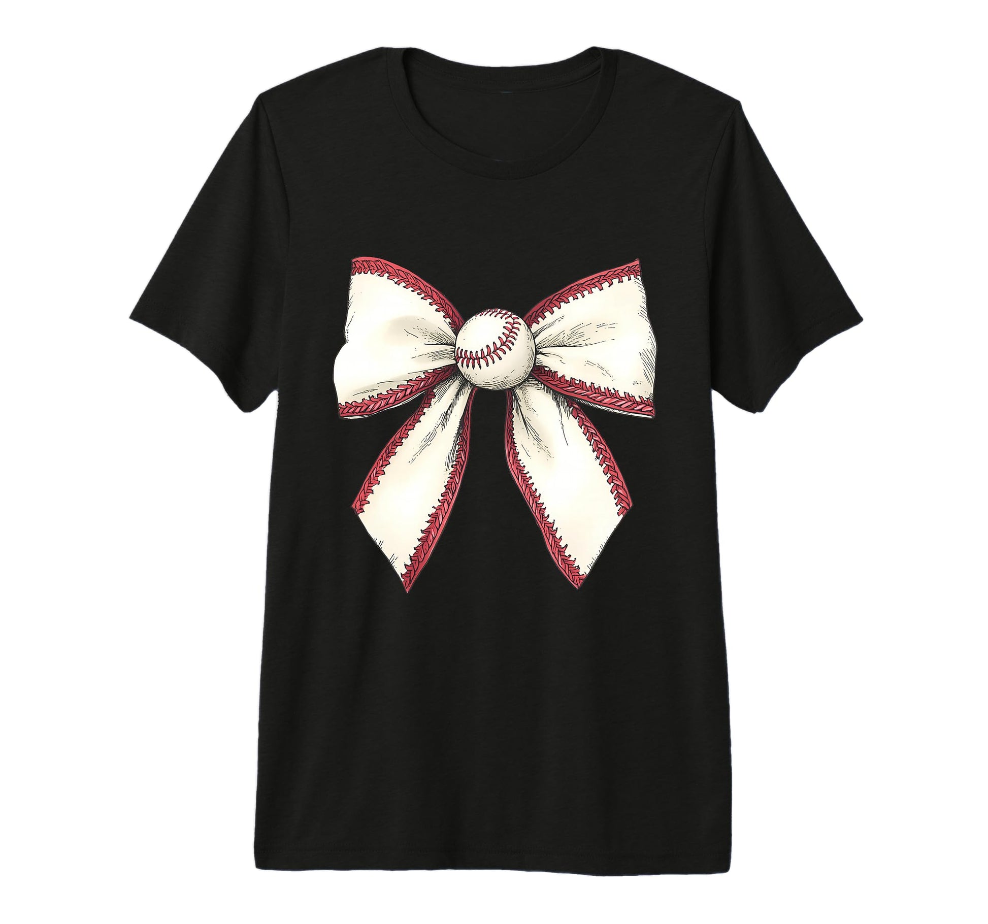 Baseball Coquette Bow Baseball Game Tri T-Shirt - Graphic Print Men Women - T-Shirt, Sweatshirt, Hoodie