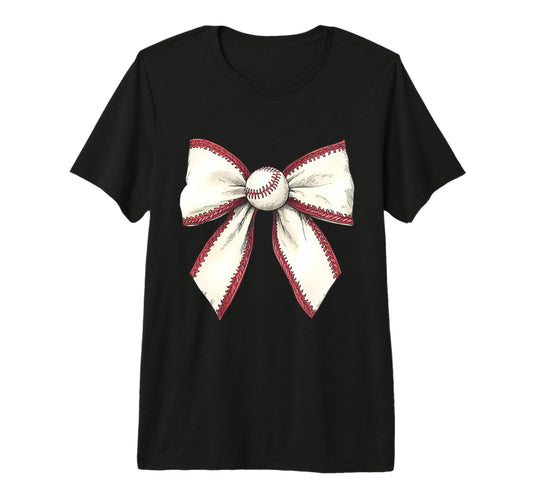 Baseball Coquette Bow Baseball Game Tri T-Shirt - Graphic Print Men Women - T-Shirt, Sweatshirt, Hoodie