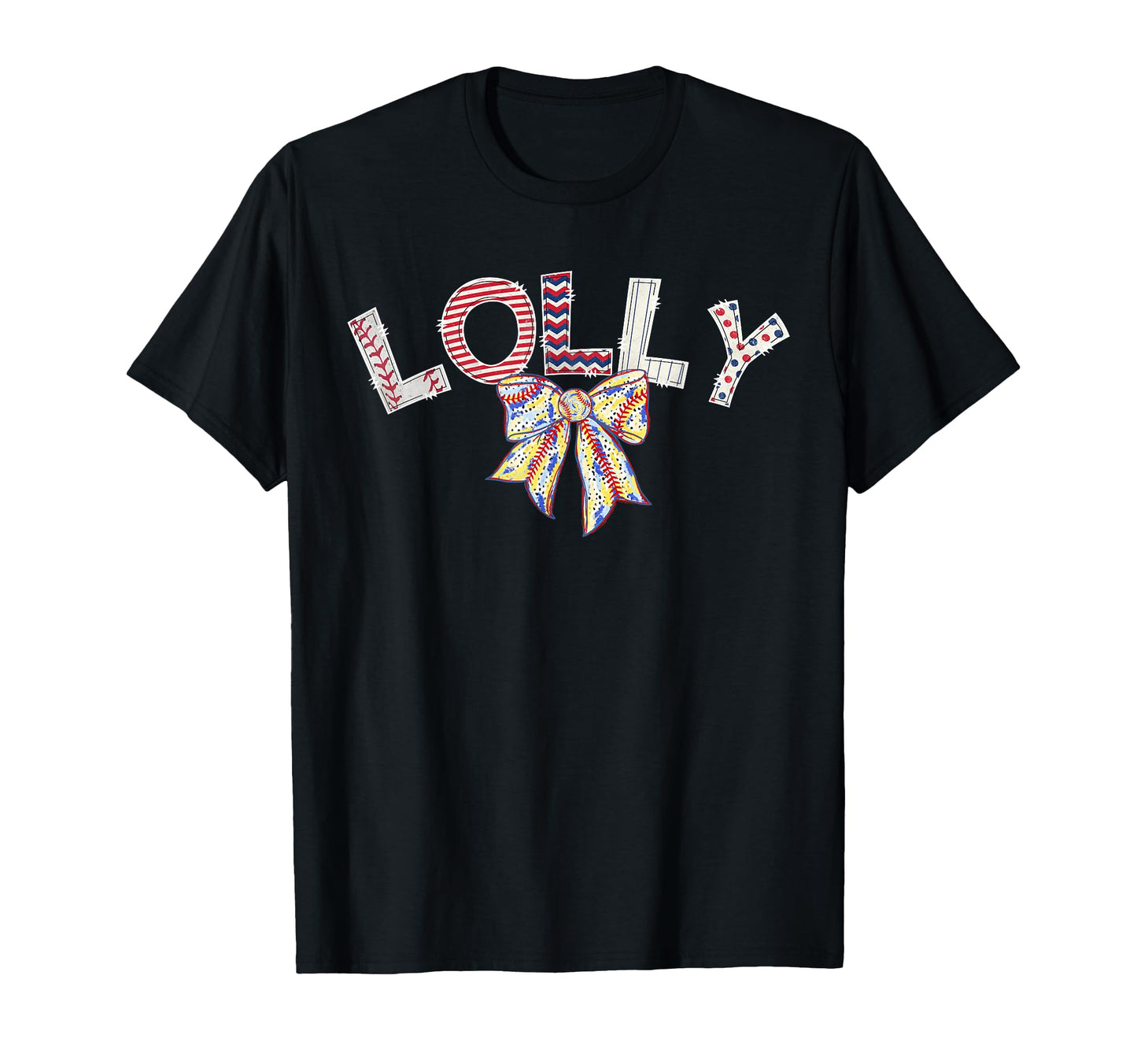 Baseball Lolly Coquette Bow Game Day Party T-Shirt - Unique Graphic Unisex - T-Shirt, Sweatshirt, Hoodie