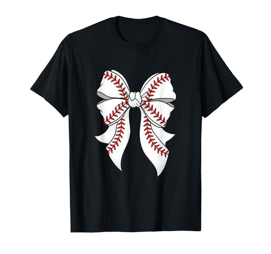 Baseball Coquette Bow Baseball Mama T-Shirt - Custom Art Print for Adults - T-Shirt, Sweatshirt, Hoodie