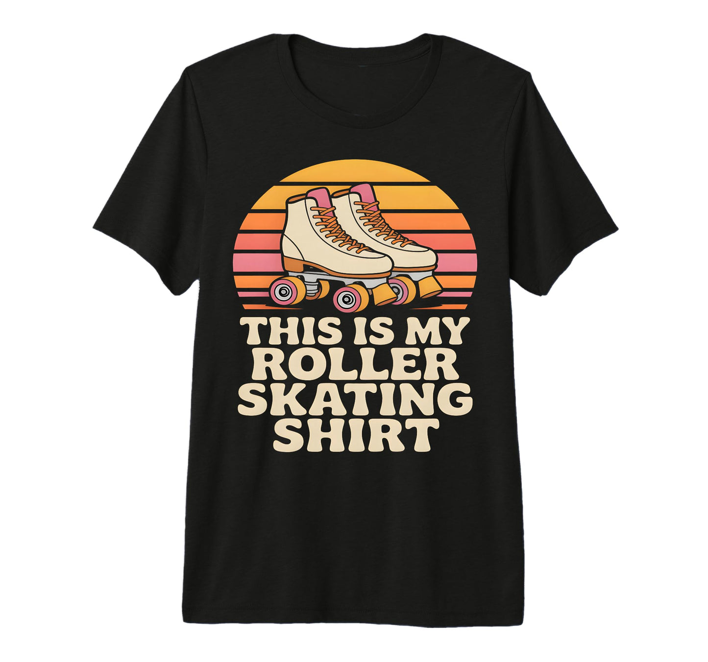 This Is My Roller Skating Sunset Skate Tri T-Shirt - Graphic Print Unisex - T-Shirt, Sweatshirt, Hoodie