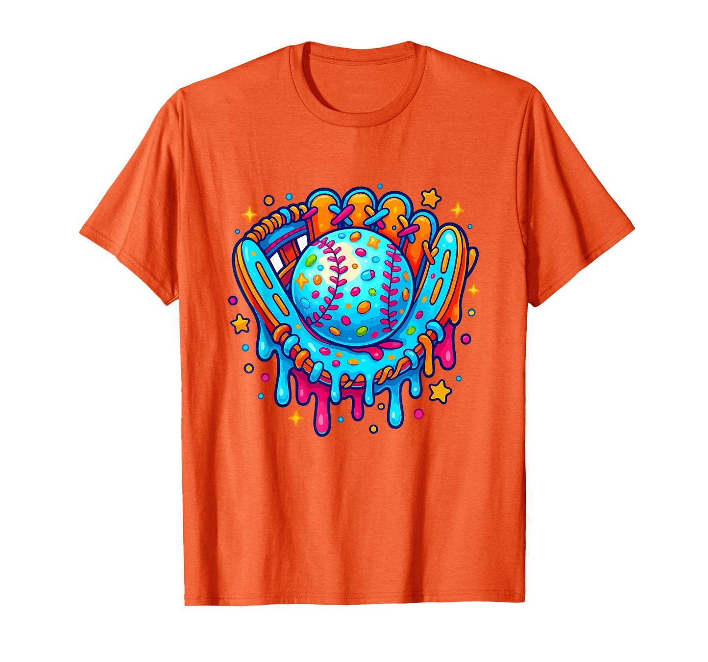 Baseball Drip Ice Cream Sprinkles T-Shirt - Streetwear Style Unisex - T-Shirt, Sweatshirt, Hoodie