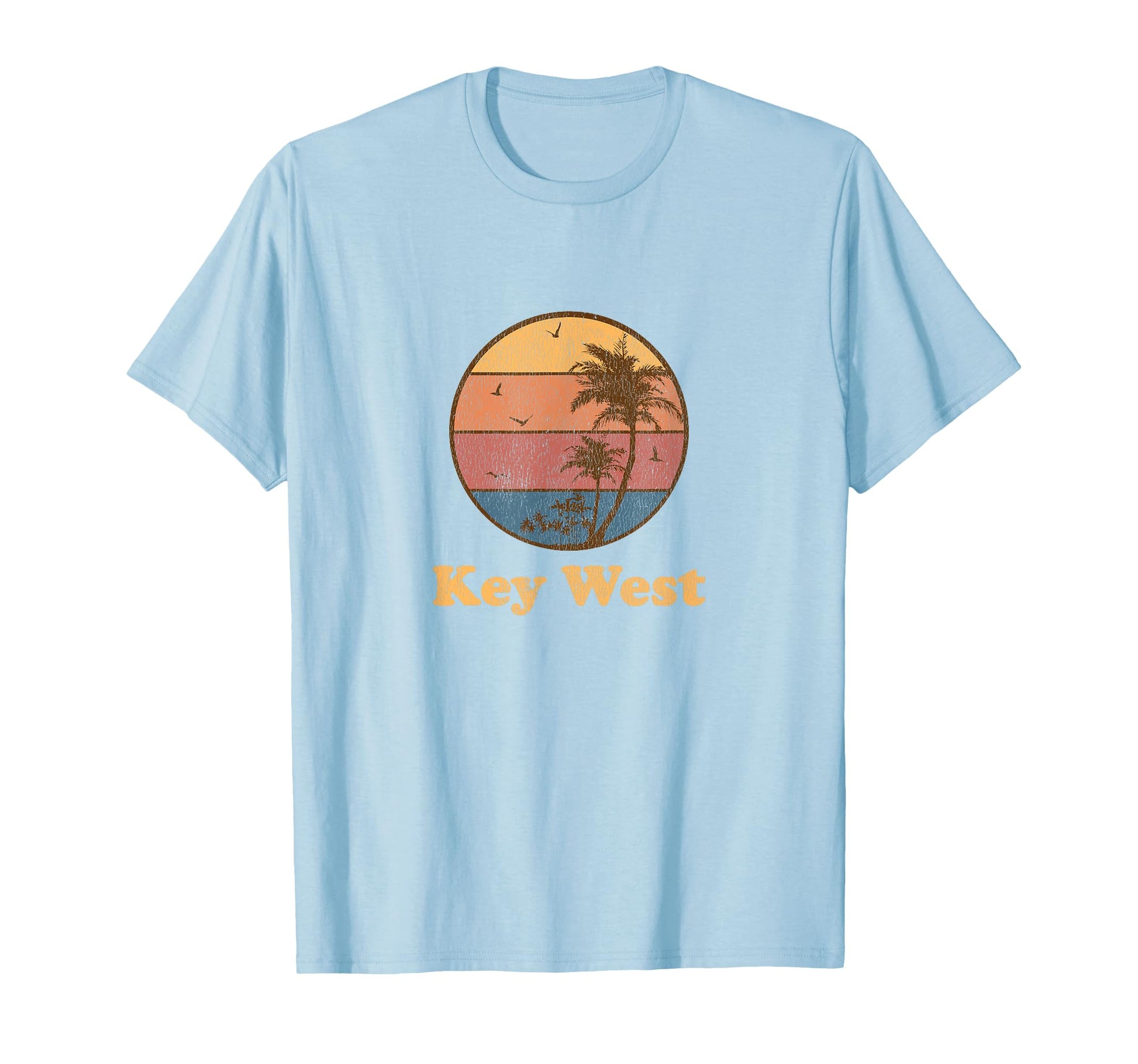 Key West Florida Fl 70S Sunset T-Shirt - Casual Everyday Wear for Adults - T-Shirt, Sweatshirt, Hoodie