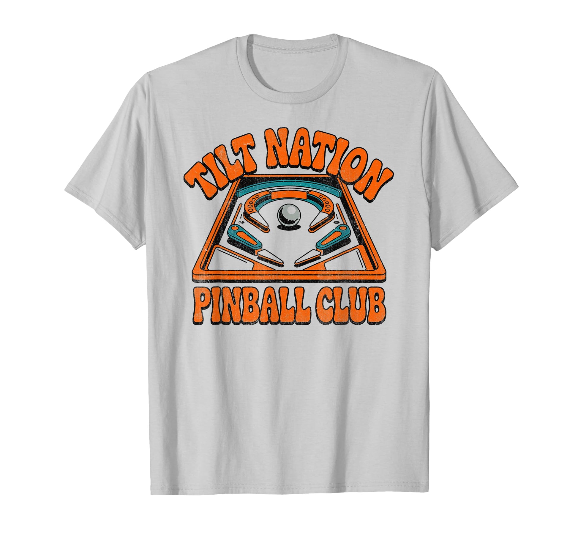 Tilt Nation Pinball Club Funny Arcade T-Shirt - Graphic Print for Adults - T-Shirt, Sweatshirt, Hoodie