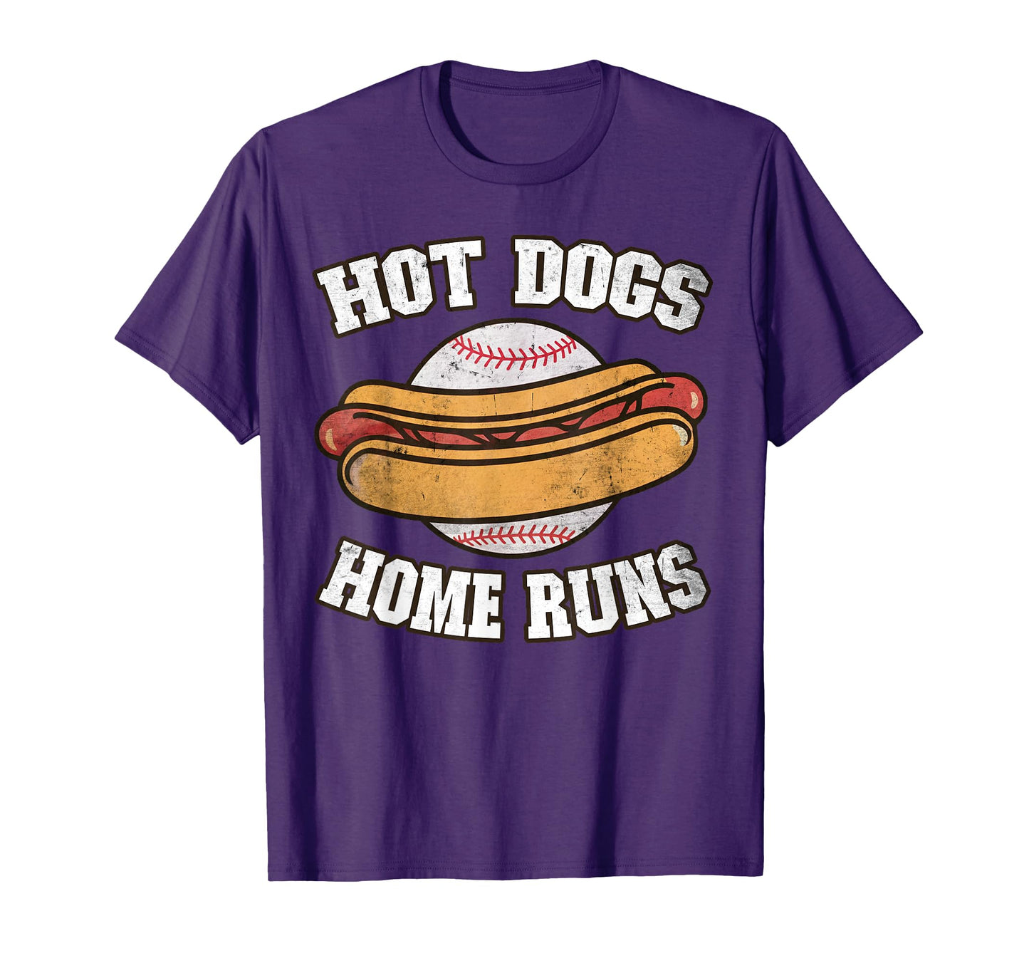 Hot Dogs And Home Runs Ballpark Playing T-Shirt - Graphic Print for Adults - T-Shirt, Sweatshirt, Hoodie