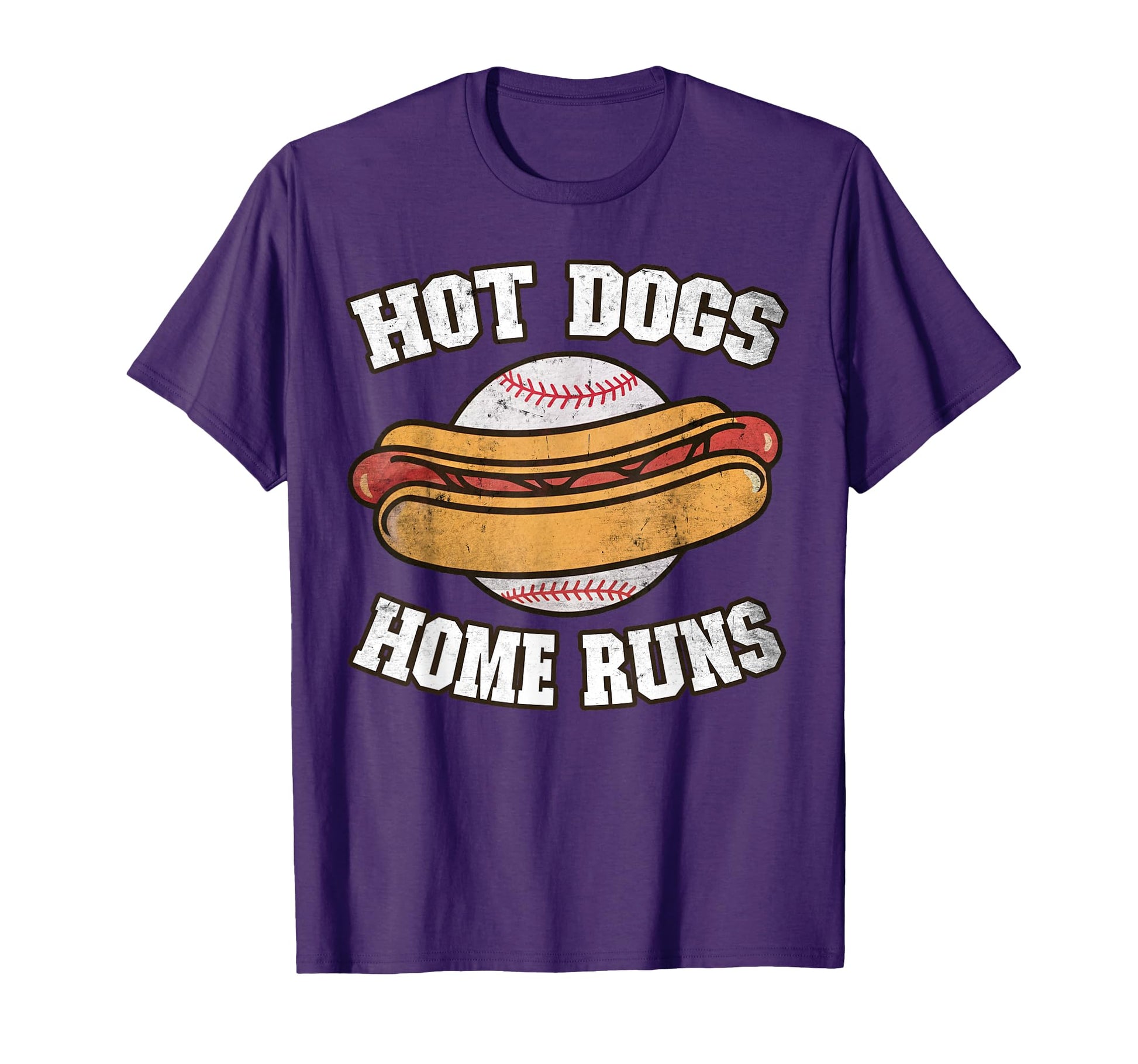 Hot Dogs And Home Runs Ballpark Playing T-Shirt - Graphic Print for Adults - T-Shirt, Sweatshirt, Hoodie