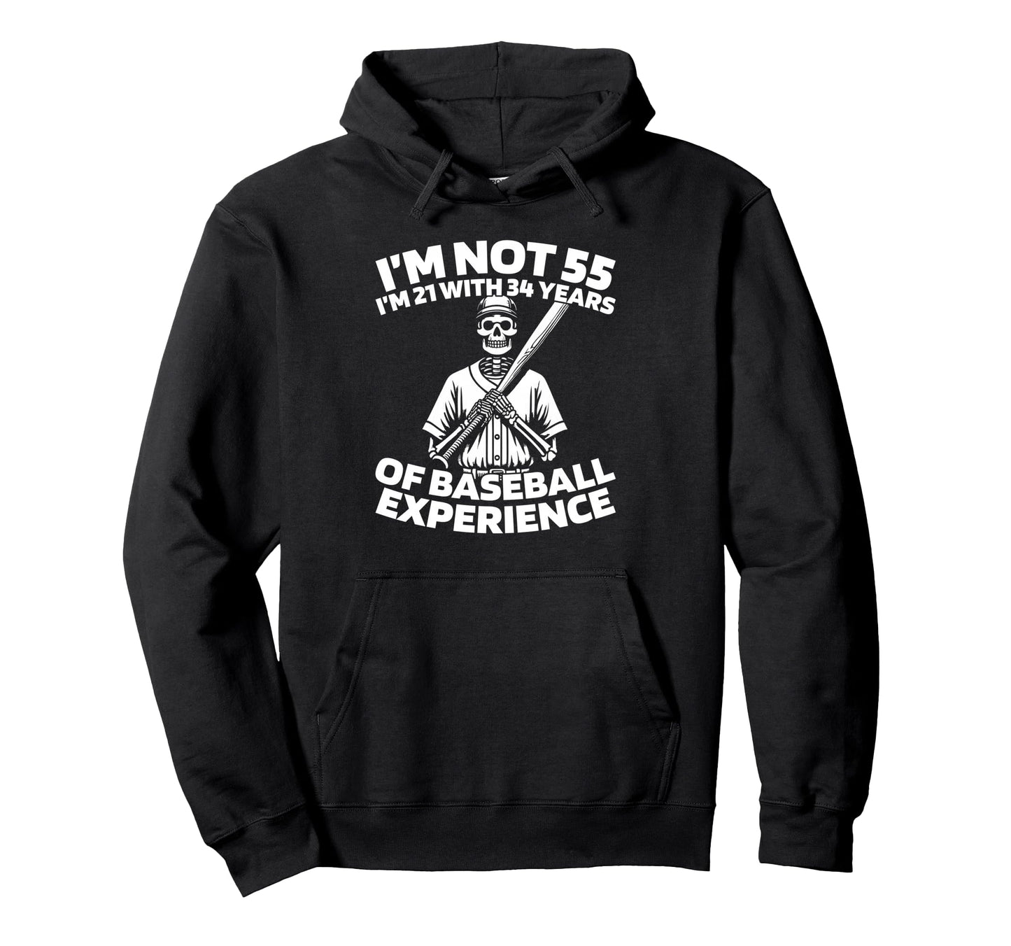 55 Years Old Team Sport Baseballer Hoodie - Aesthetic Graphic for Adults - T-Shirt, Sweatshirt, Hoodie