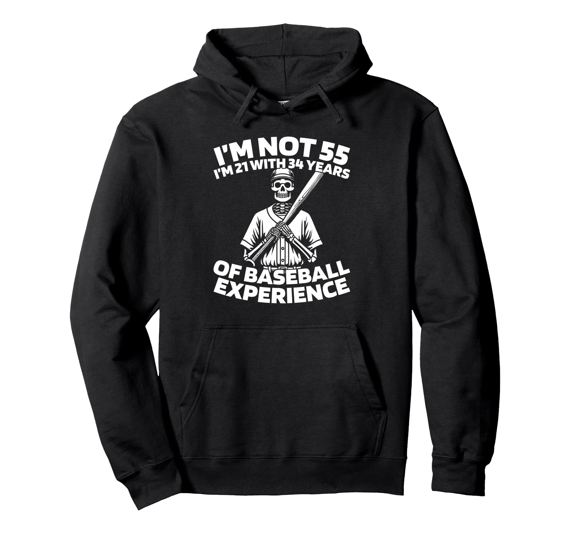 55 Years Old Team Sport Baseballer Hoodie - Aesthetic Graphic for Adults - T-Shirt, Sweatshirt, Hoodie