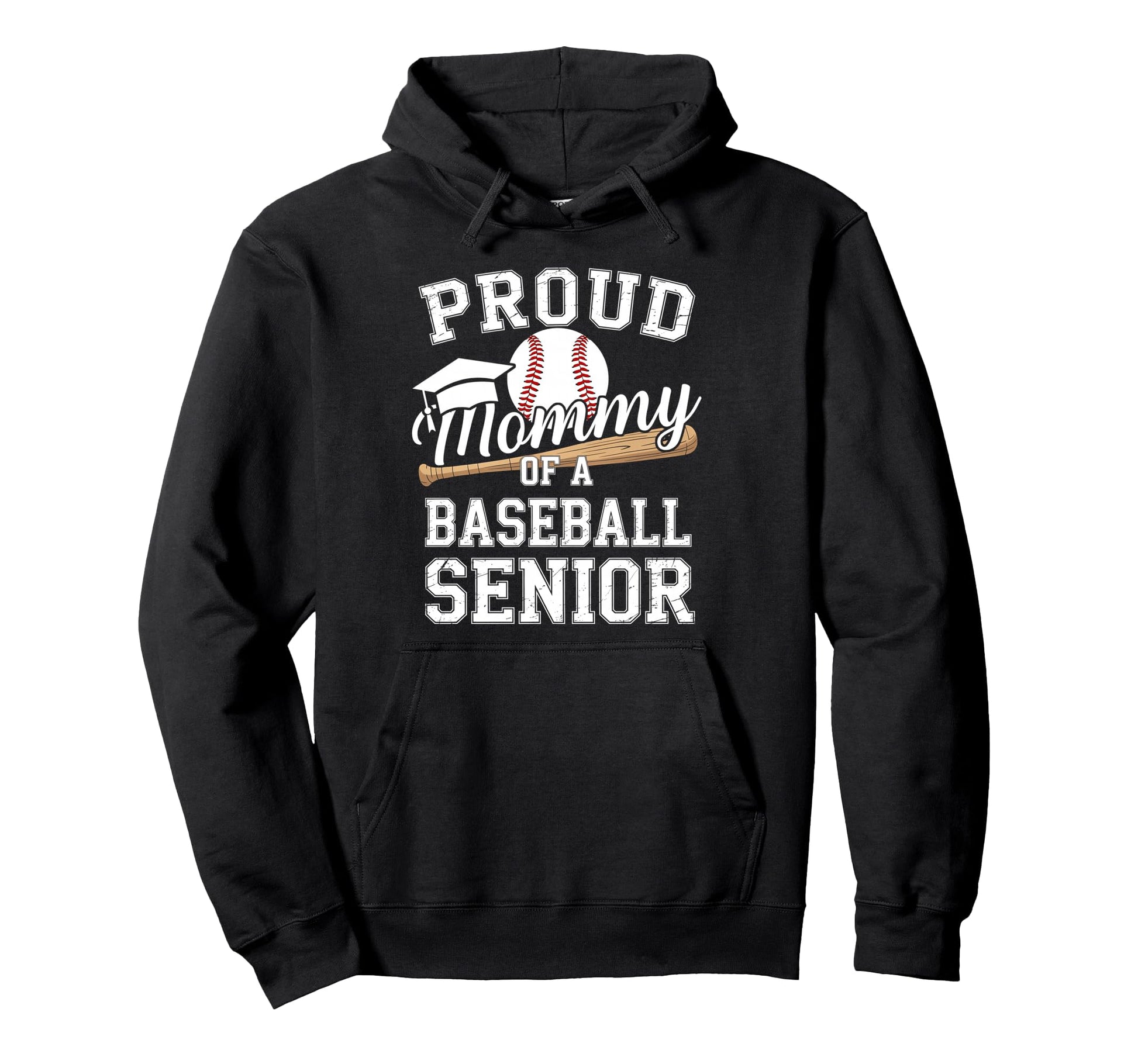 Proud Mommy 2026 Senior Baseball Hoodie - Graphic Print for Adults - T-Shirt, Sweatshirt, Hoodie