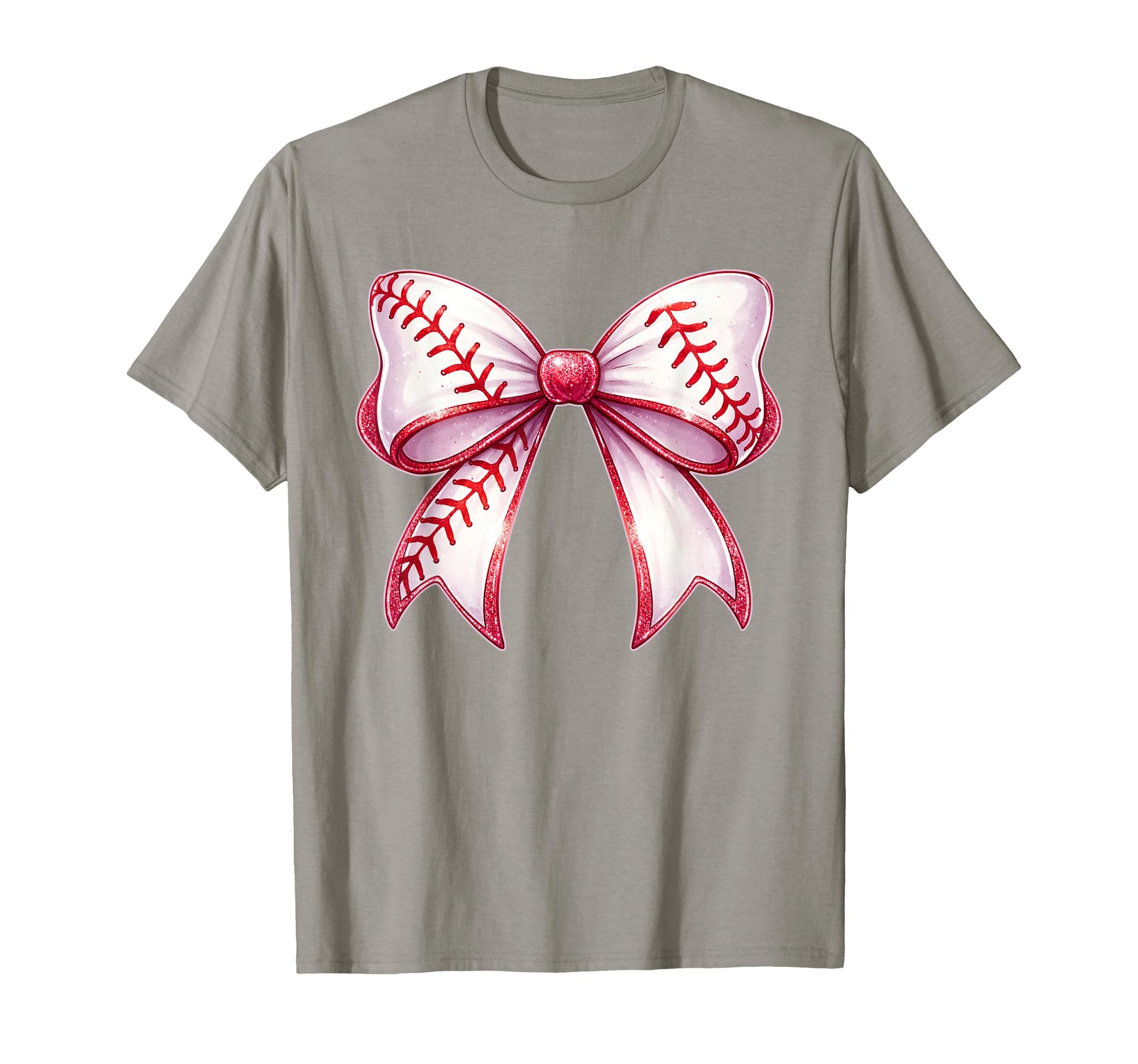Baseball Bow Baseball Mom Mama T-Shirt - Minimalist Print Men Women - T-Shirt, Sweatshirt, Hoodie