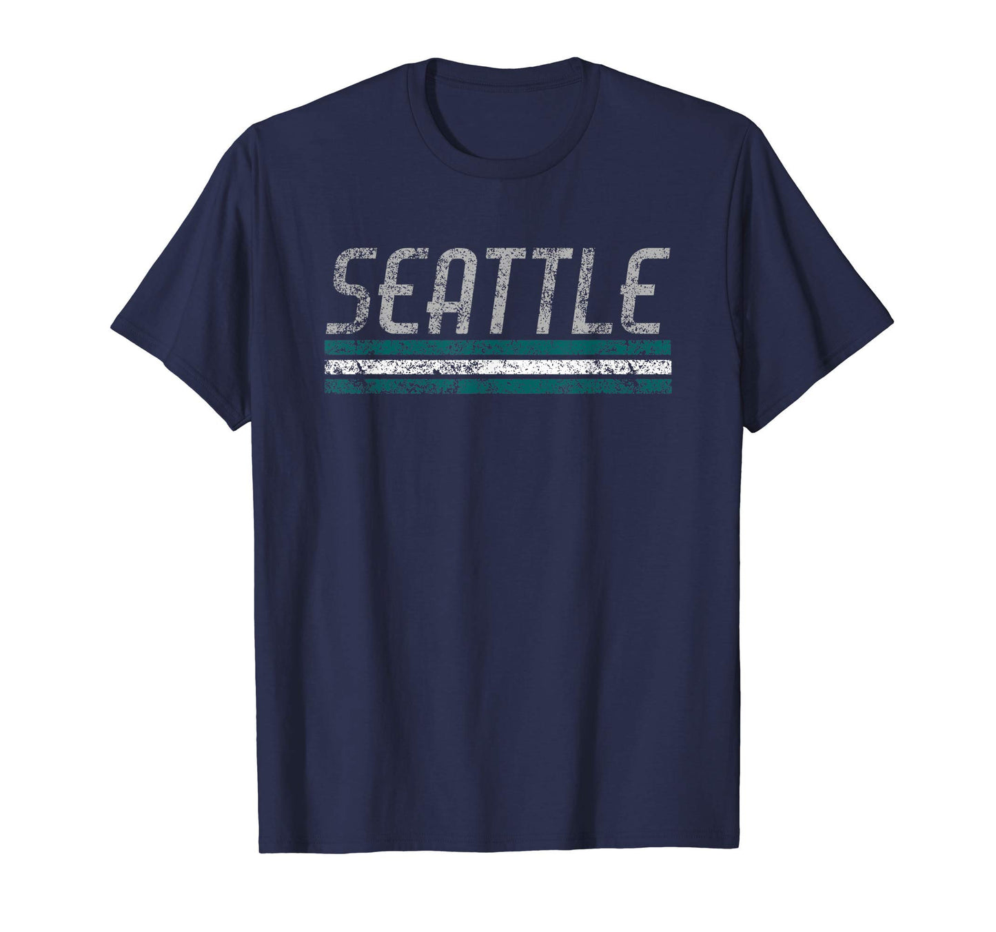 Seattle Washington Weathered Stripe T-Shirt - Novelty Apparel Unisex - T-Shirt, Sweatshirt, Hoodie