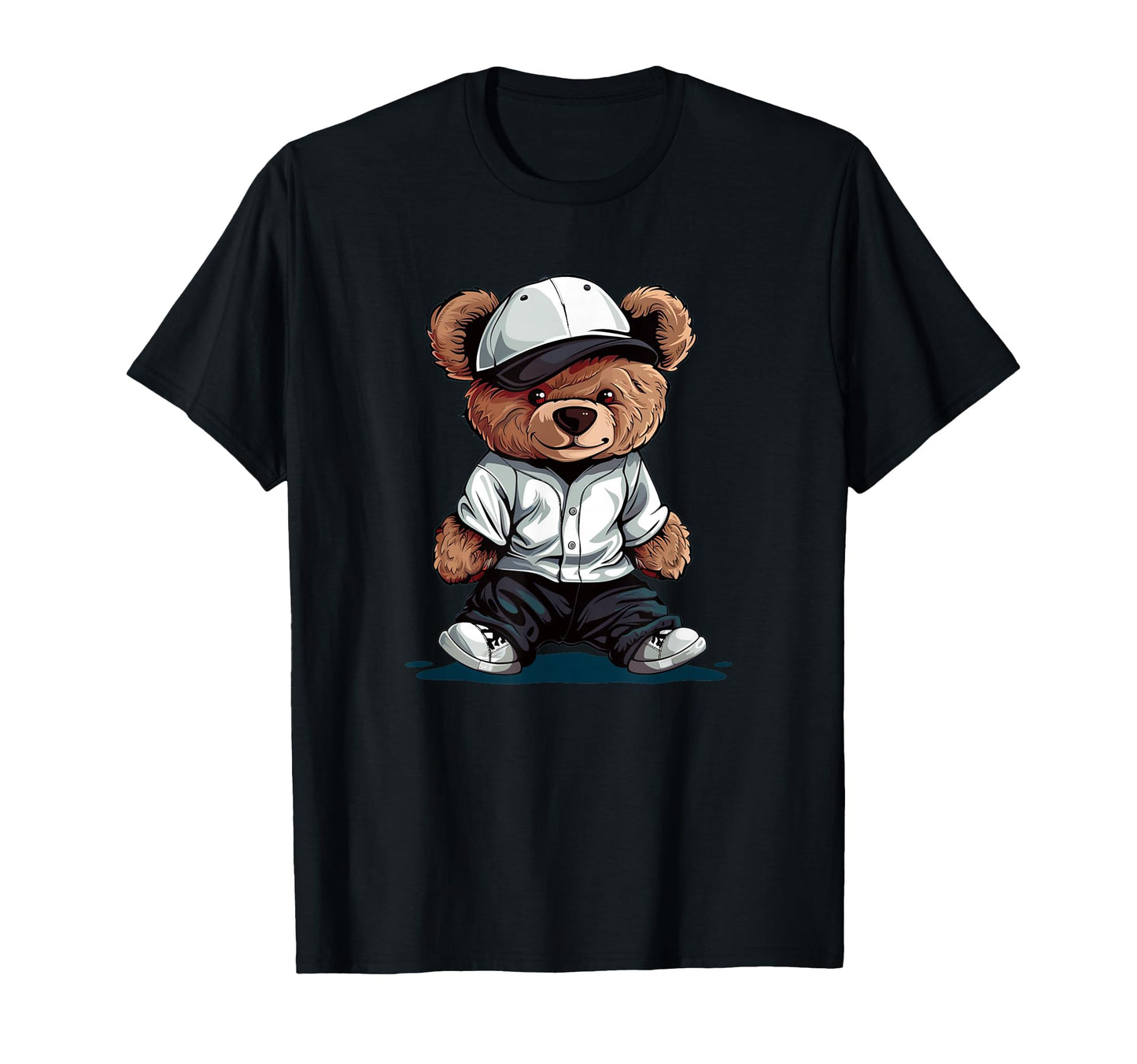 Cap Teddy Bear Baseball Costume T-Shirt - Custom Art Print for Adults - T-Shirt, Sweatshirt, Hoodie