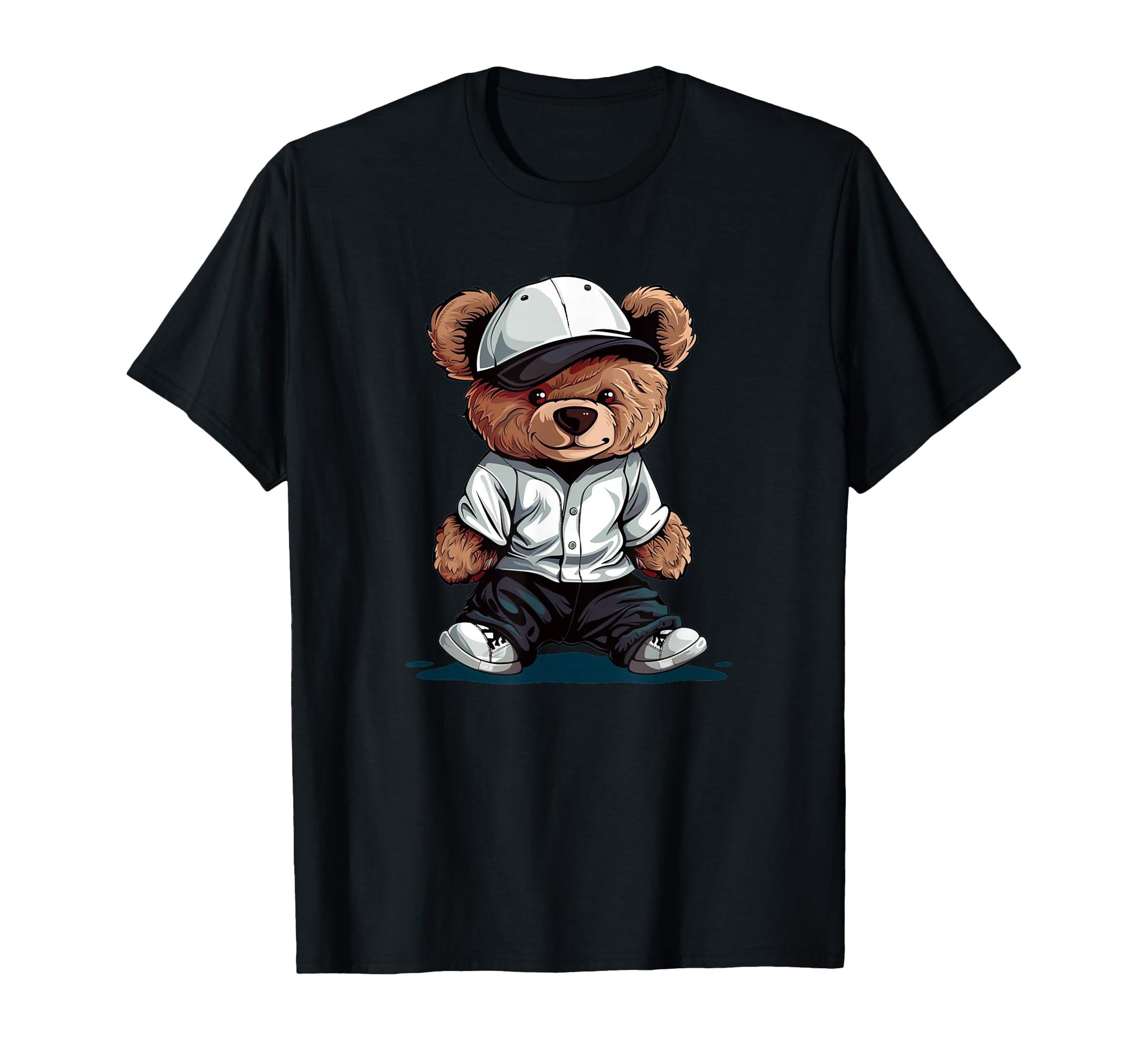 Cap Teddy Bear Baseball Costume T-Shirt - Custom Art Print for Adults - T-Shirt, Sweatshirt, Hoodie