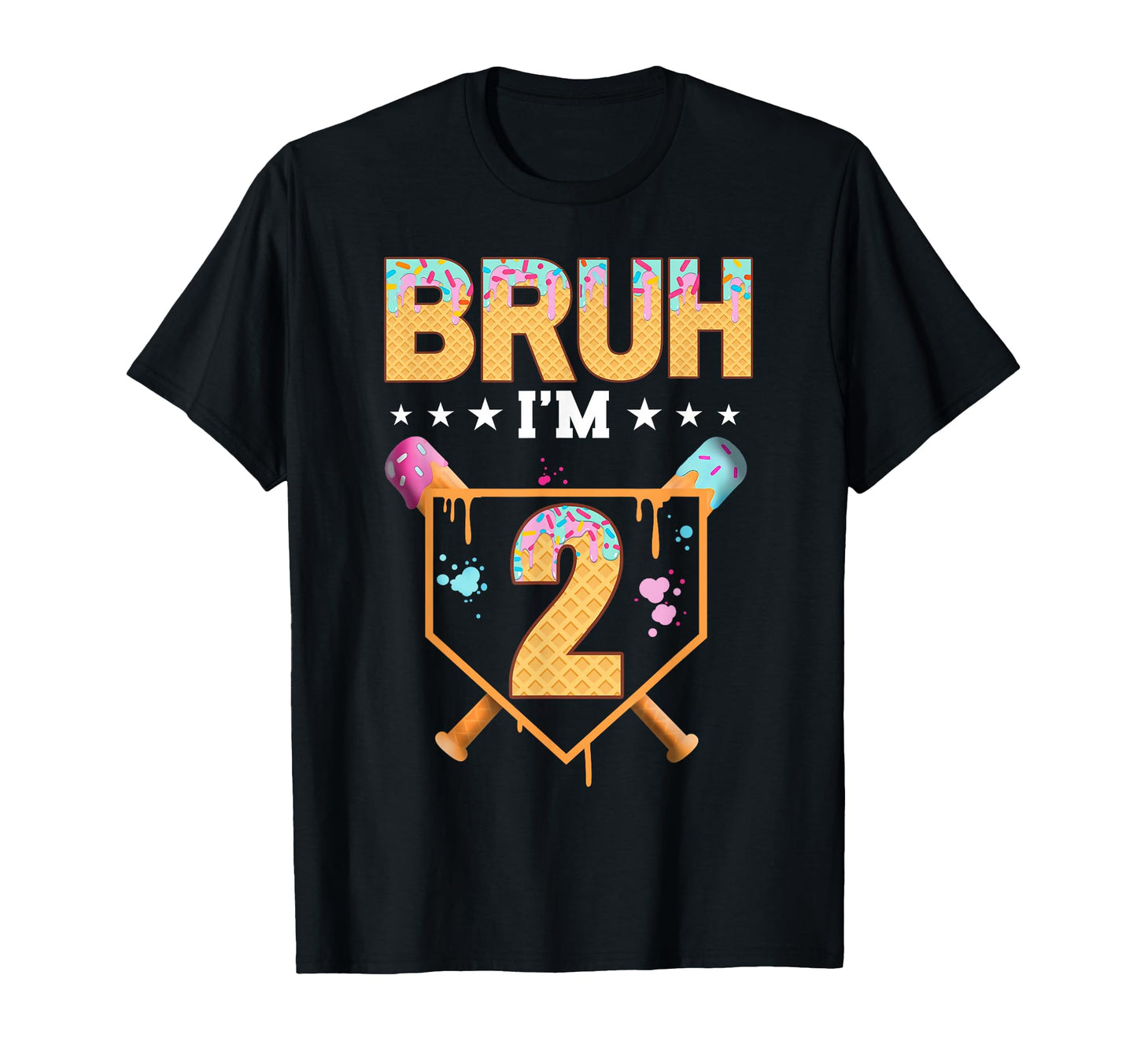 Bruh 2Nd Birthday Baseball Ice Cream T-Shirt - Aesthetic Graphic Men Women - T-Shirt, Sweatshirt, Hoodie