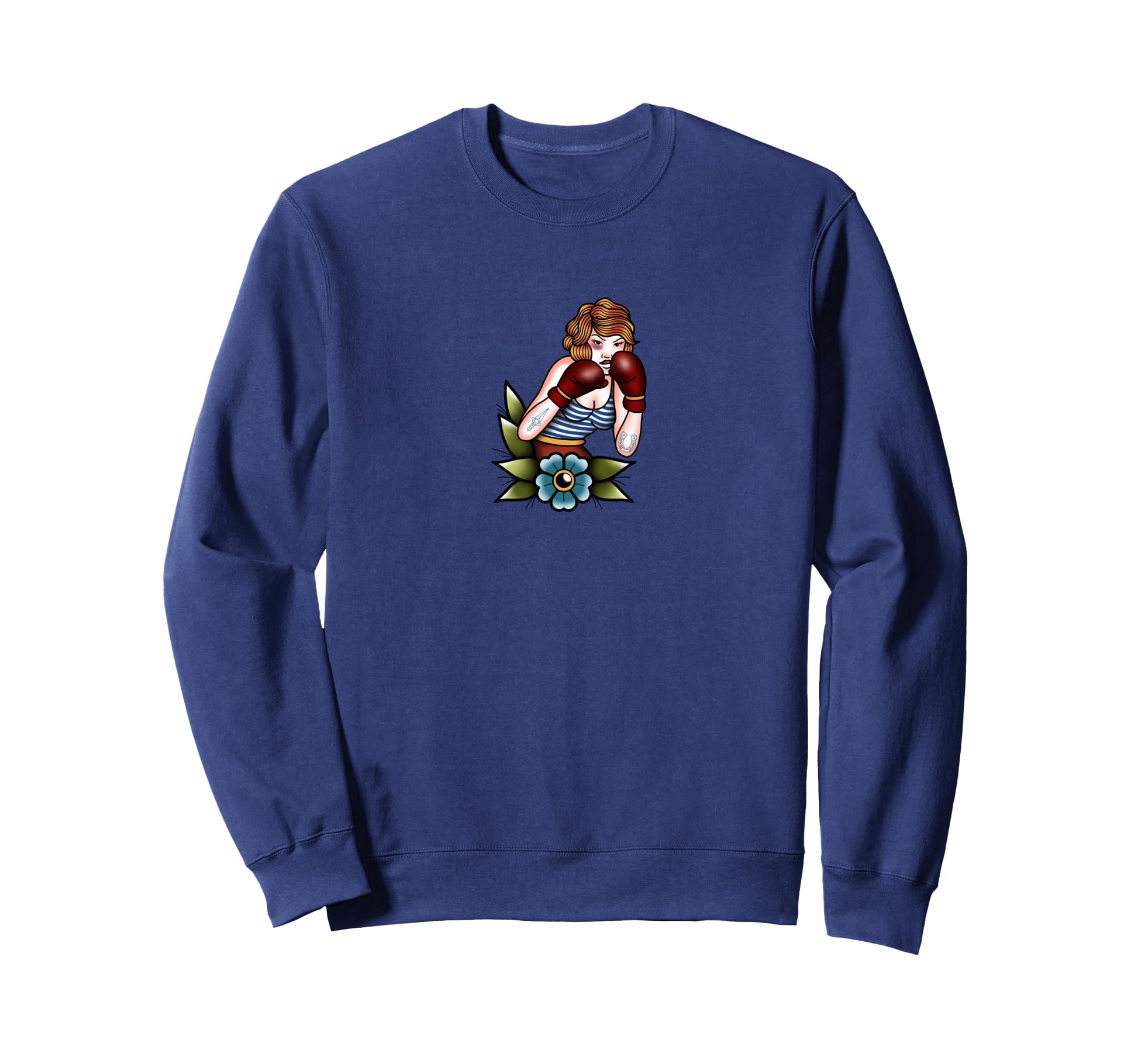 Traditional Boxer Tattoo Tees Sweatshirt - Streetwear Style for Adults - T-Shirt, Sweatshirt, Hoodie
