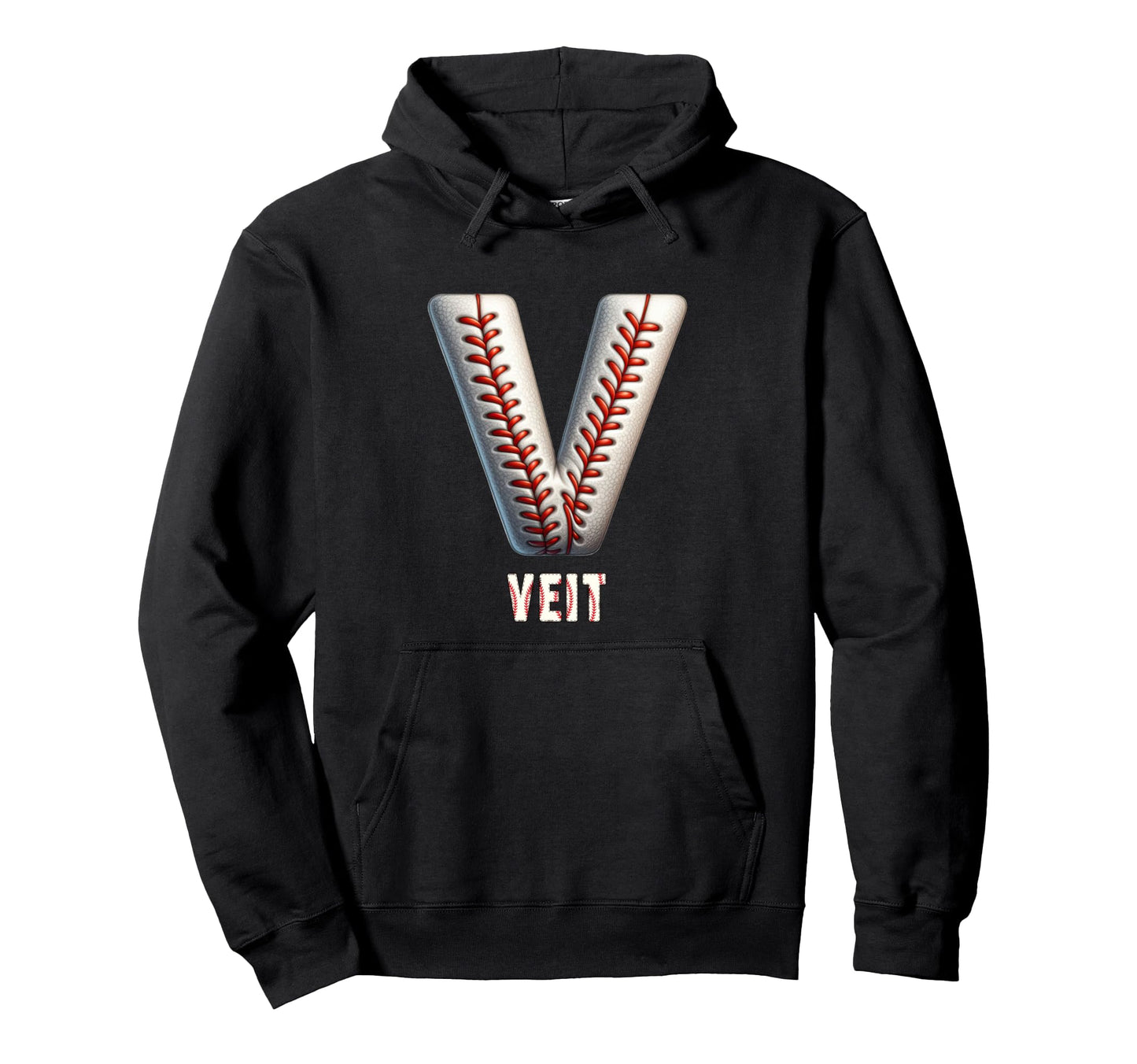 Baseball Home Run Ulli Initial Hoodie - Aesthetic Graphic for Adults - T-Shirt, Sweatshirt, Hoodie