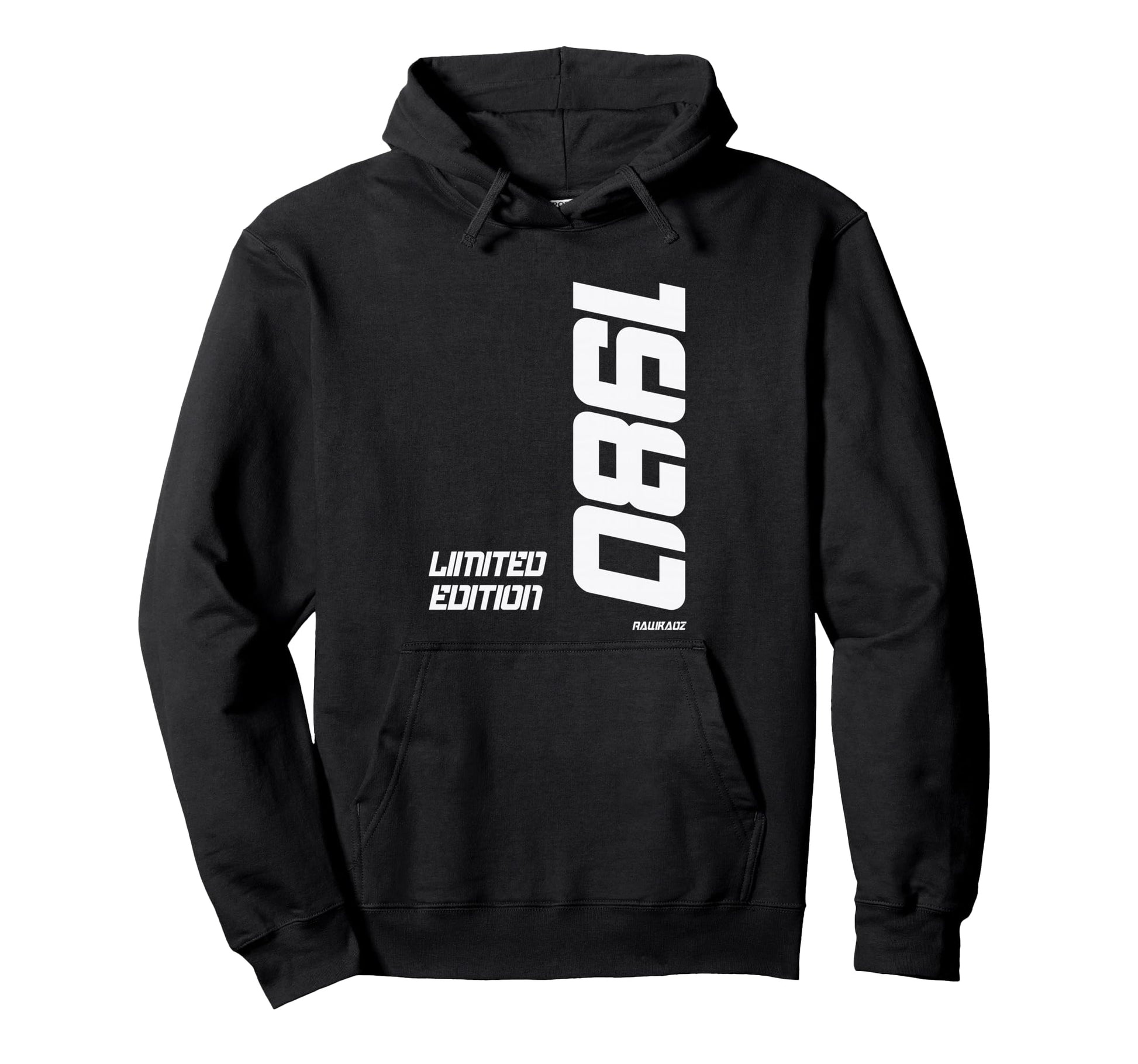 1980 Bold Typography Hoodie - Unique Graphic for Adults - T-Shirt, Sweatshirt, Hoodie