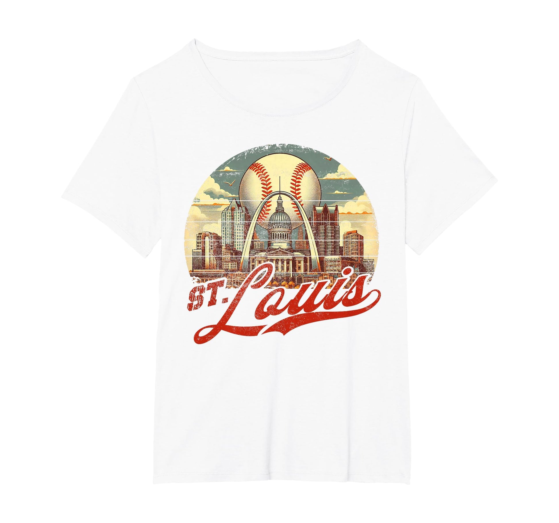 St Louis Baseball American Us Flag T-Shirt - Graphic Print Unisex - T-Shirt, Sweatshirt, Hoodie
