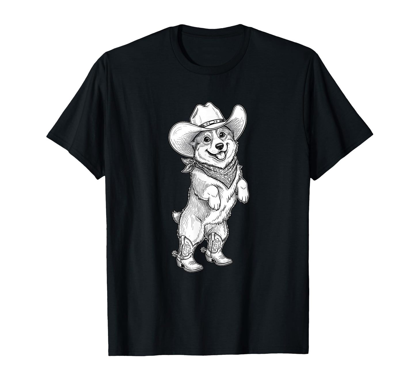 Howdy Corgi Cowboy Western Country T-Shirt - Streetwear Style for Adults - T-Shirt, Sweatshirt, Hoodie