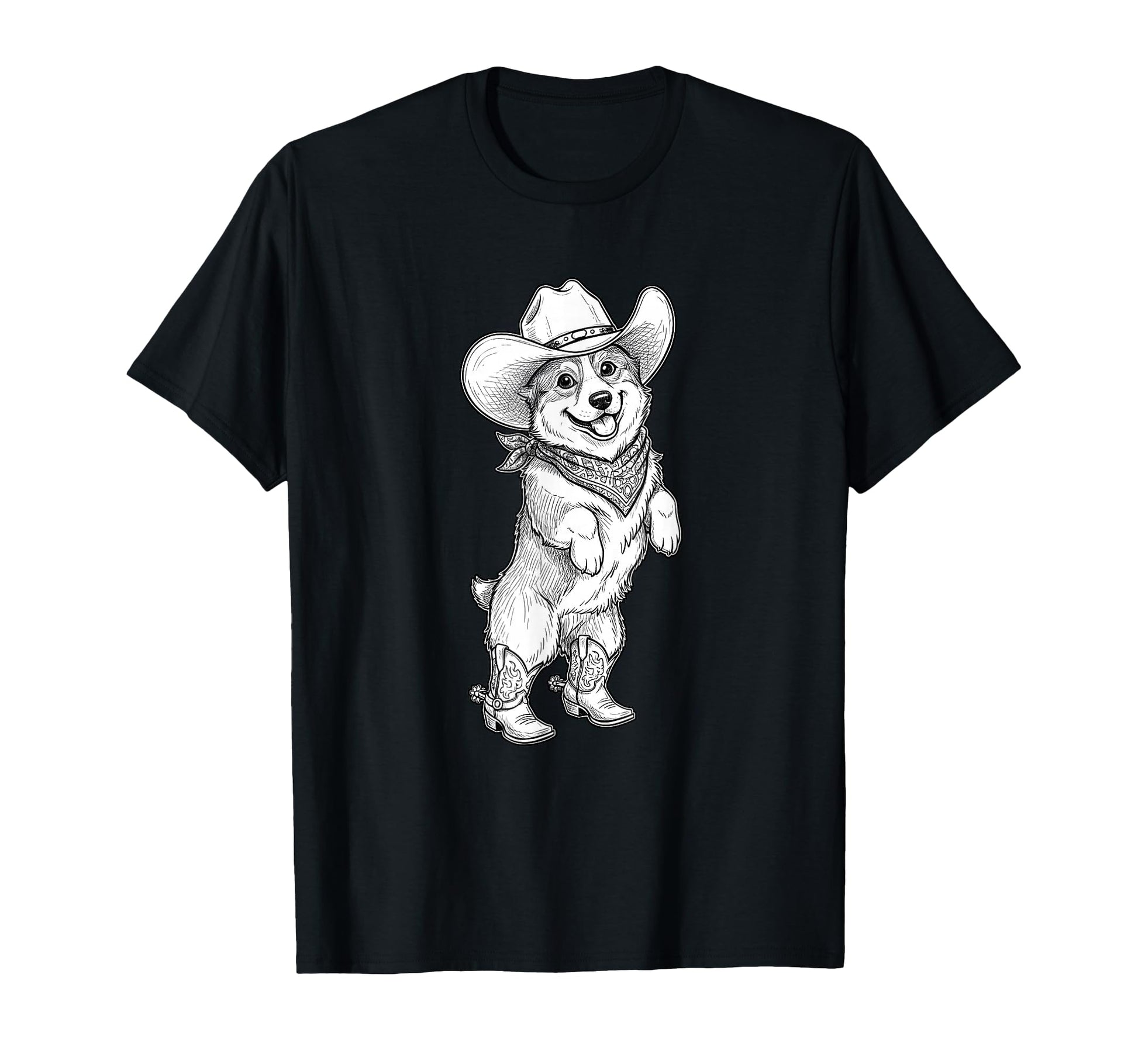 Howdy Corgi Cowboy Western Country T-Shirt - Streetwear Style for Adults - T-Shirt, Sweatshirt, Hoodie
