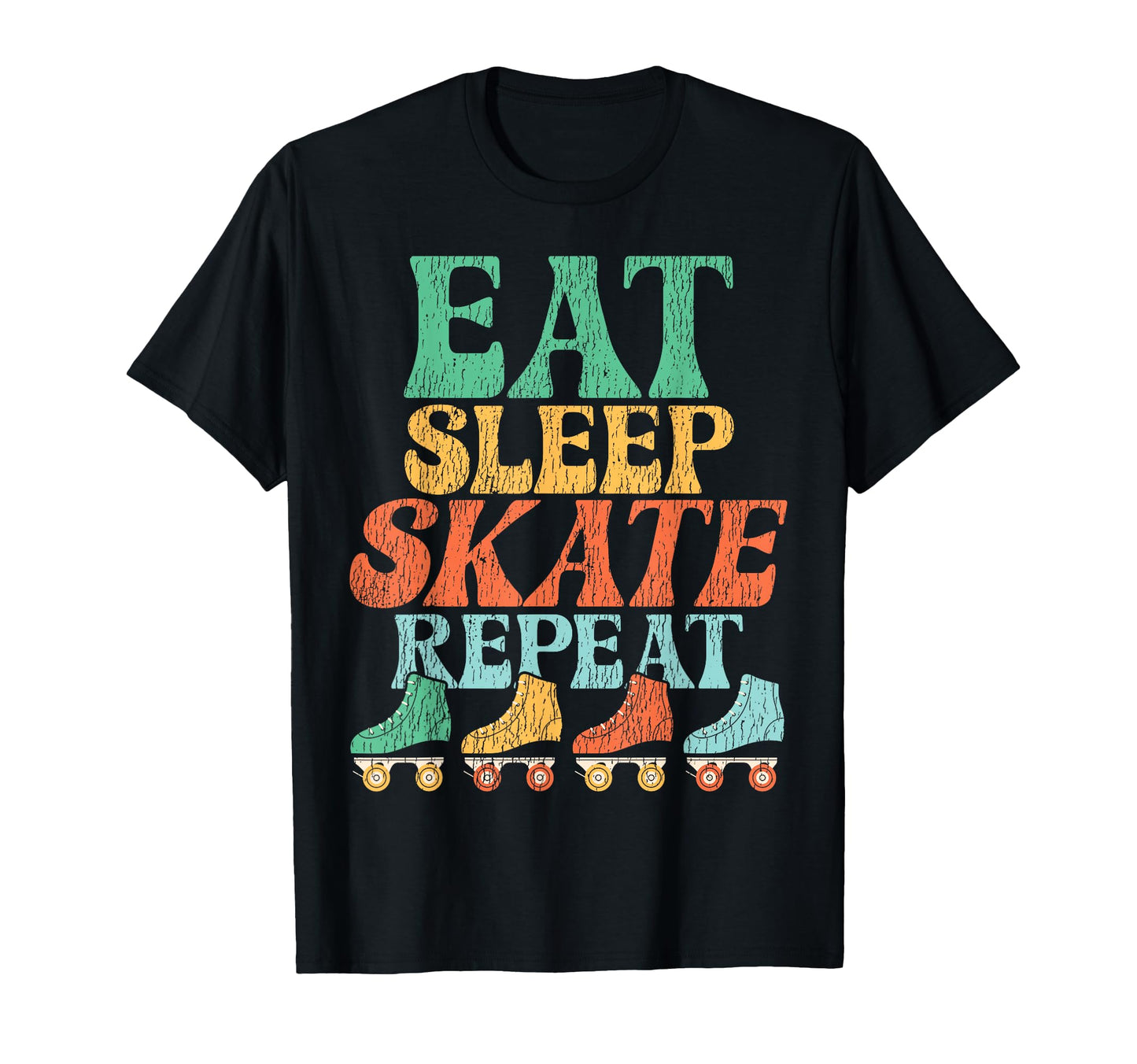 Roller Skating Skate 1970S Eat T-Shirt - Fun Novelty Design for Adults - T-Shirt, Sweatshirt, Hoodie