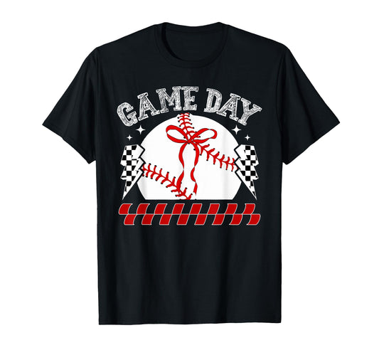 Baseball Game Day Coquette Game Day T-Shirt - Novelty Apparel for Adults - T-Shirt, Sweatshirt, Hoodie